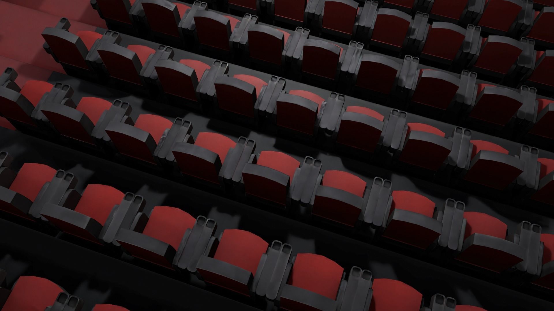 VR Cinema Low-poly 3D model_10