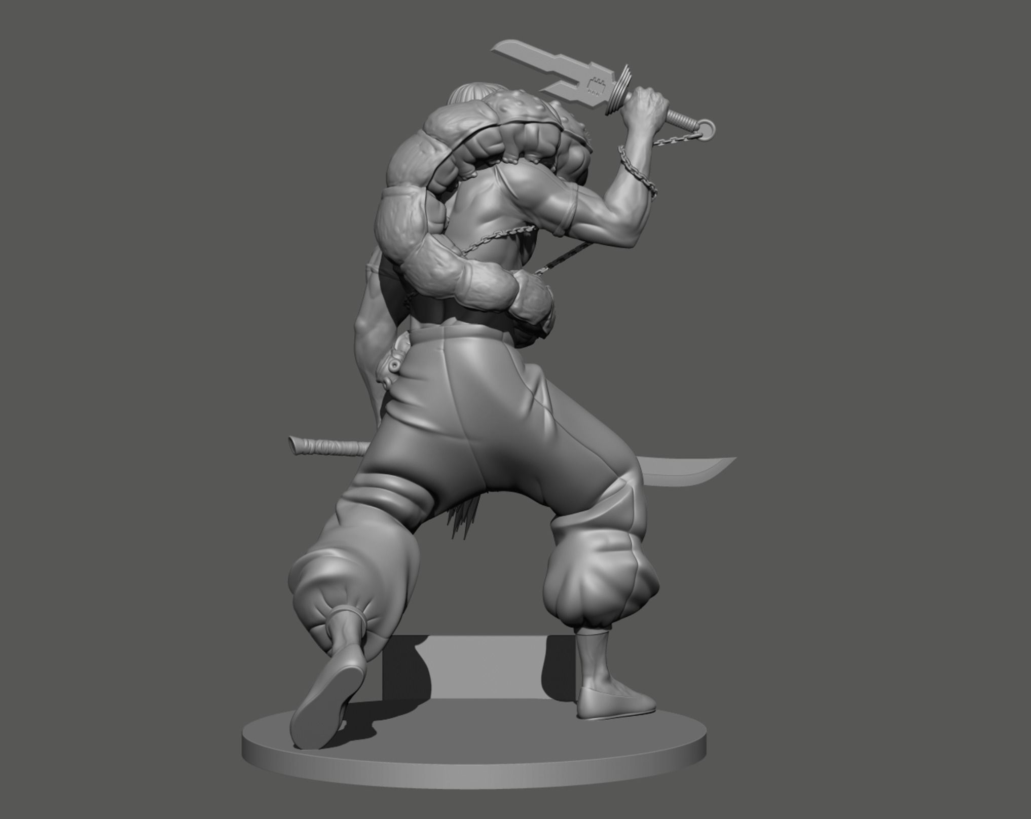 Jujutsu Kaisen Toji Fushiguro figure with cut and keying 3D print model_13