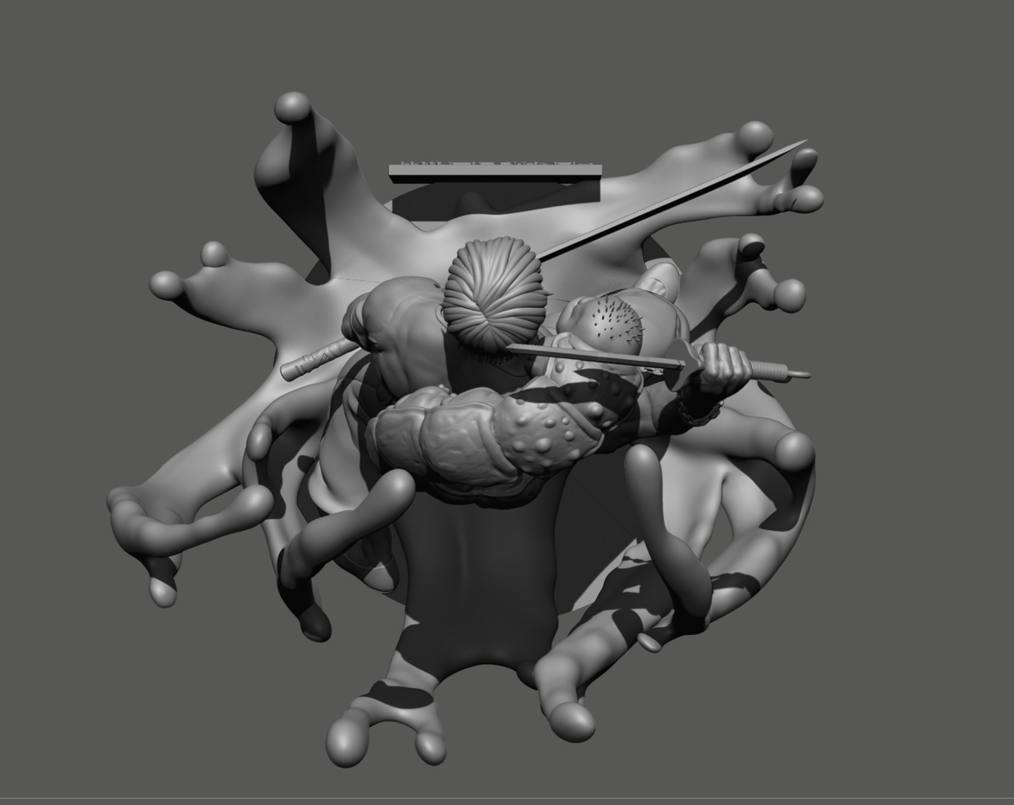 Jujutsu Kaisen Toji Fushiguro figure with cut and keying 3D print model_15