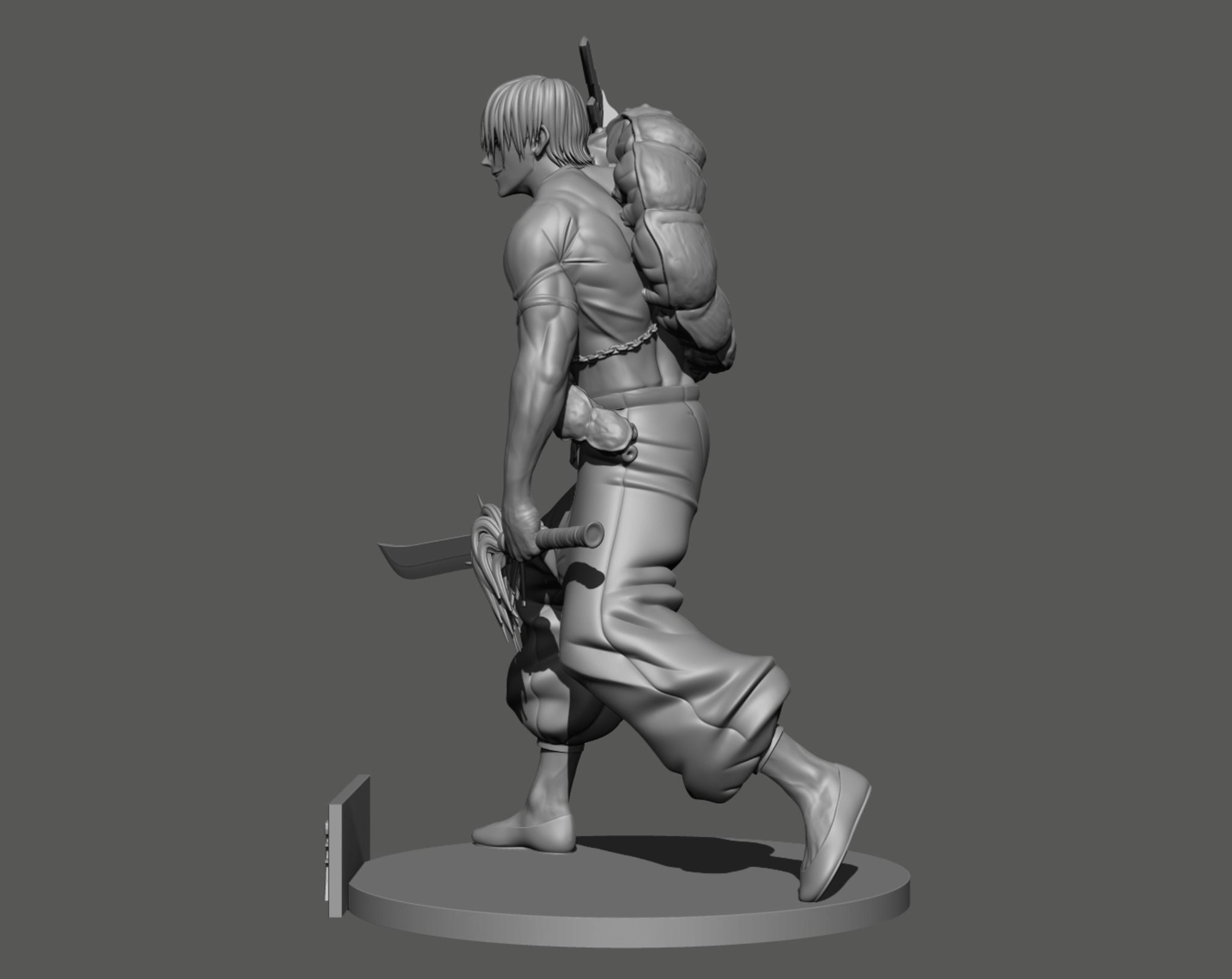 Jujutsu Kaisen Toji Fushiguro figure with cut and keying 3D print model_12