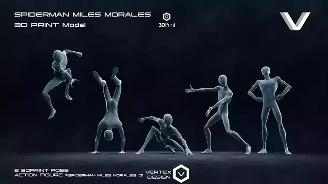 Spiderman Miles Morales Action Figures Pack01