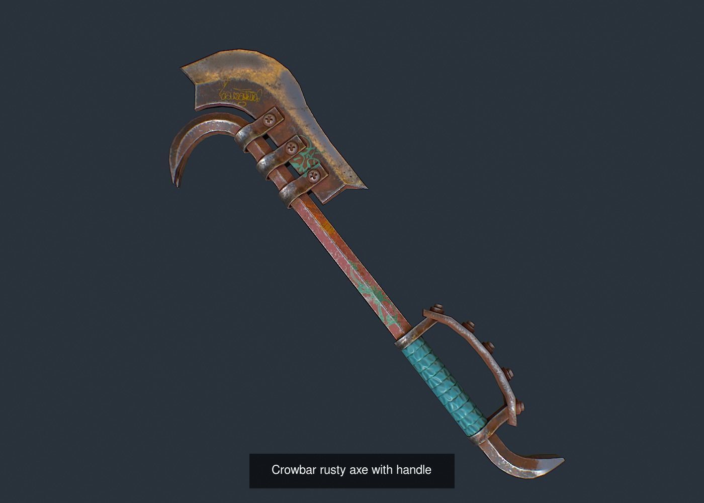 post-apocalyptic melee set 3D Model Collection_9