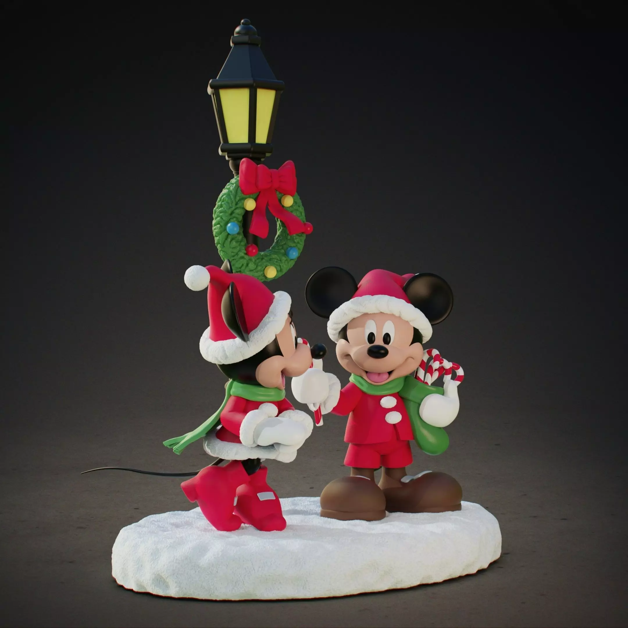 MICKEY AND MINNIE AT CHRISTMAS 3D print model_3