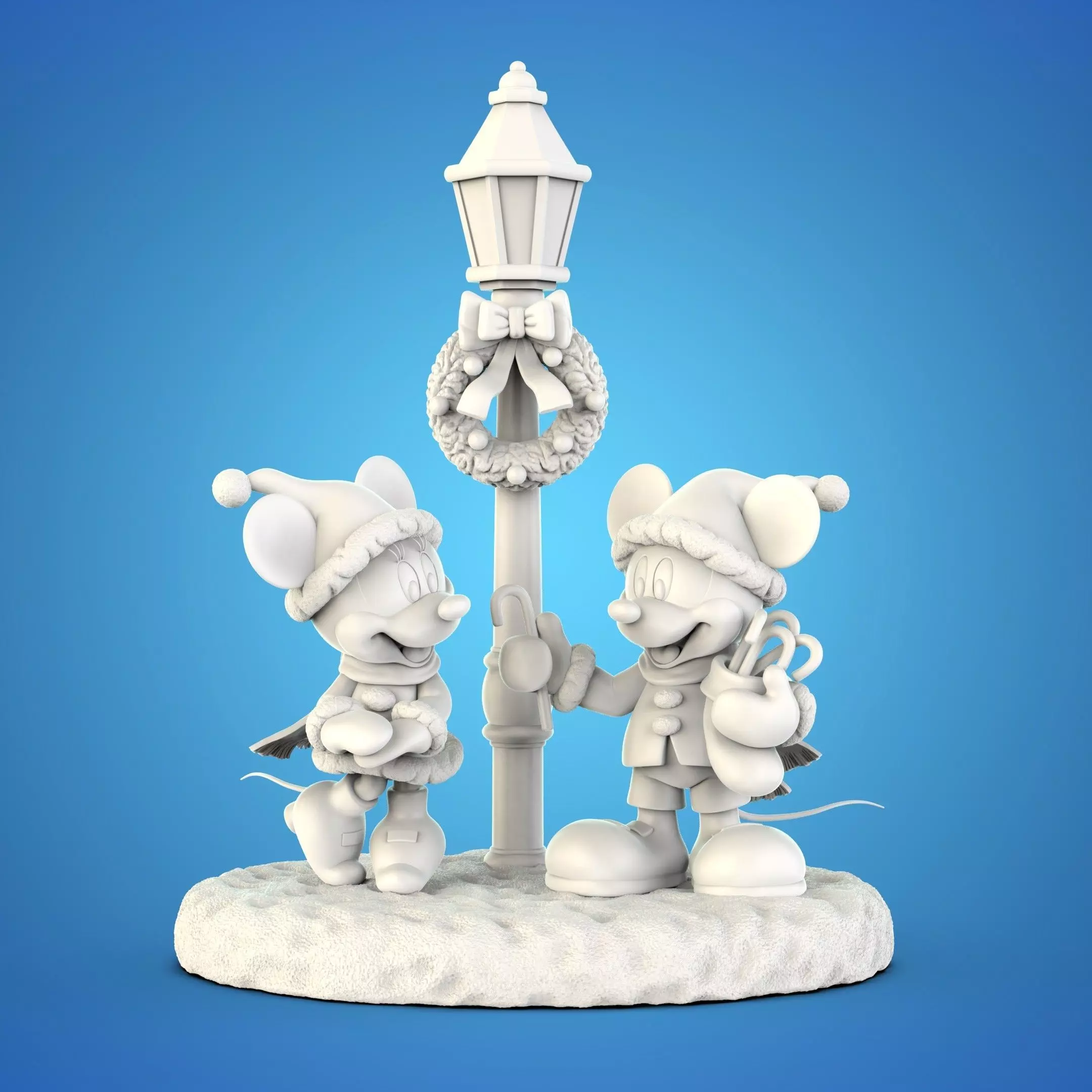 MICKEY AND MINNIE AT CHRISTMAS 3D print model_8