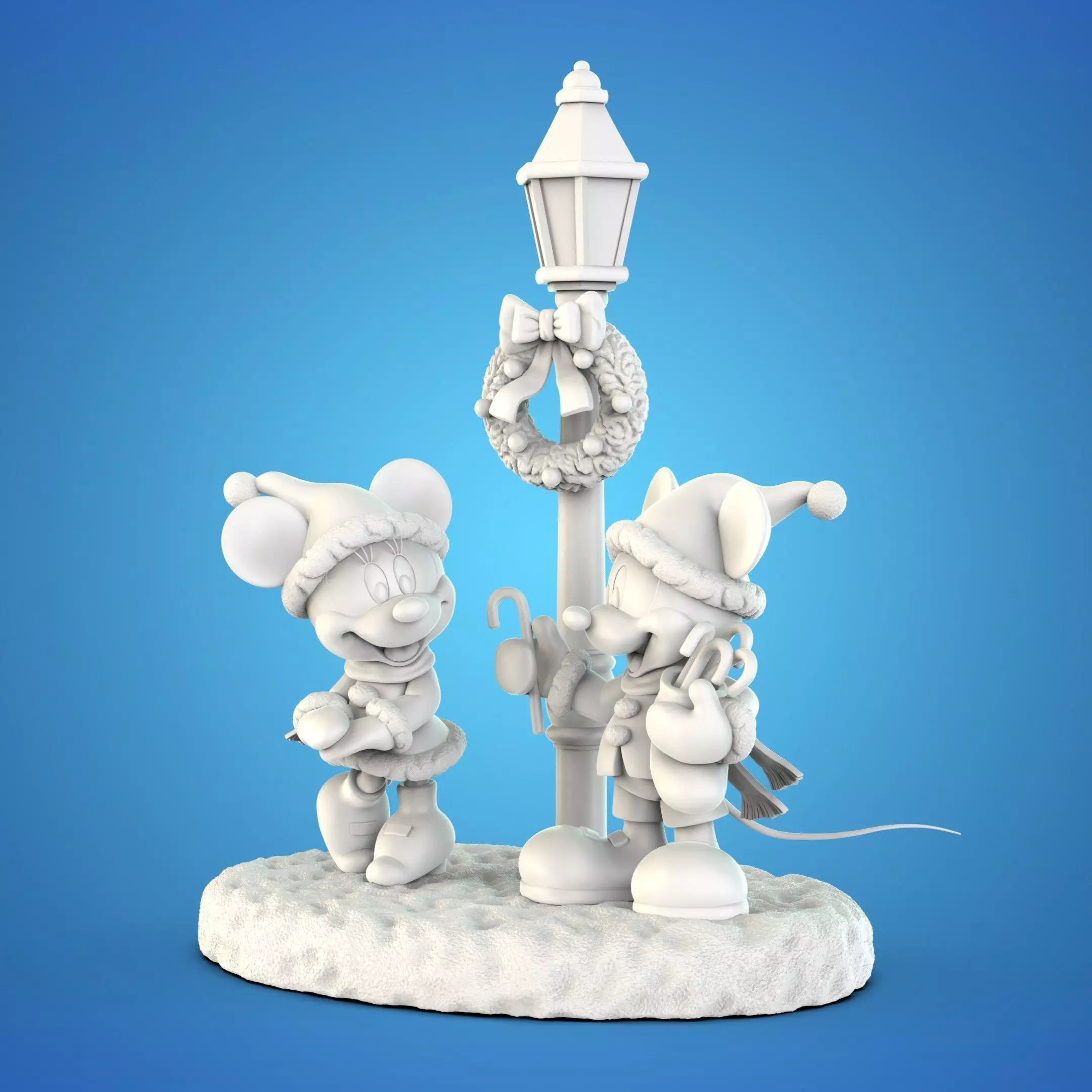 MICKEY AND MINNIE AT CHRISTMAS 3D print model_11
