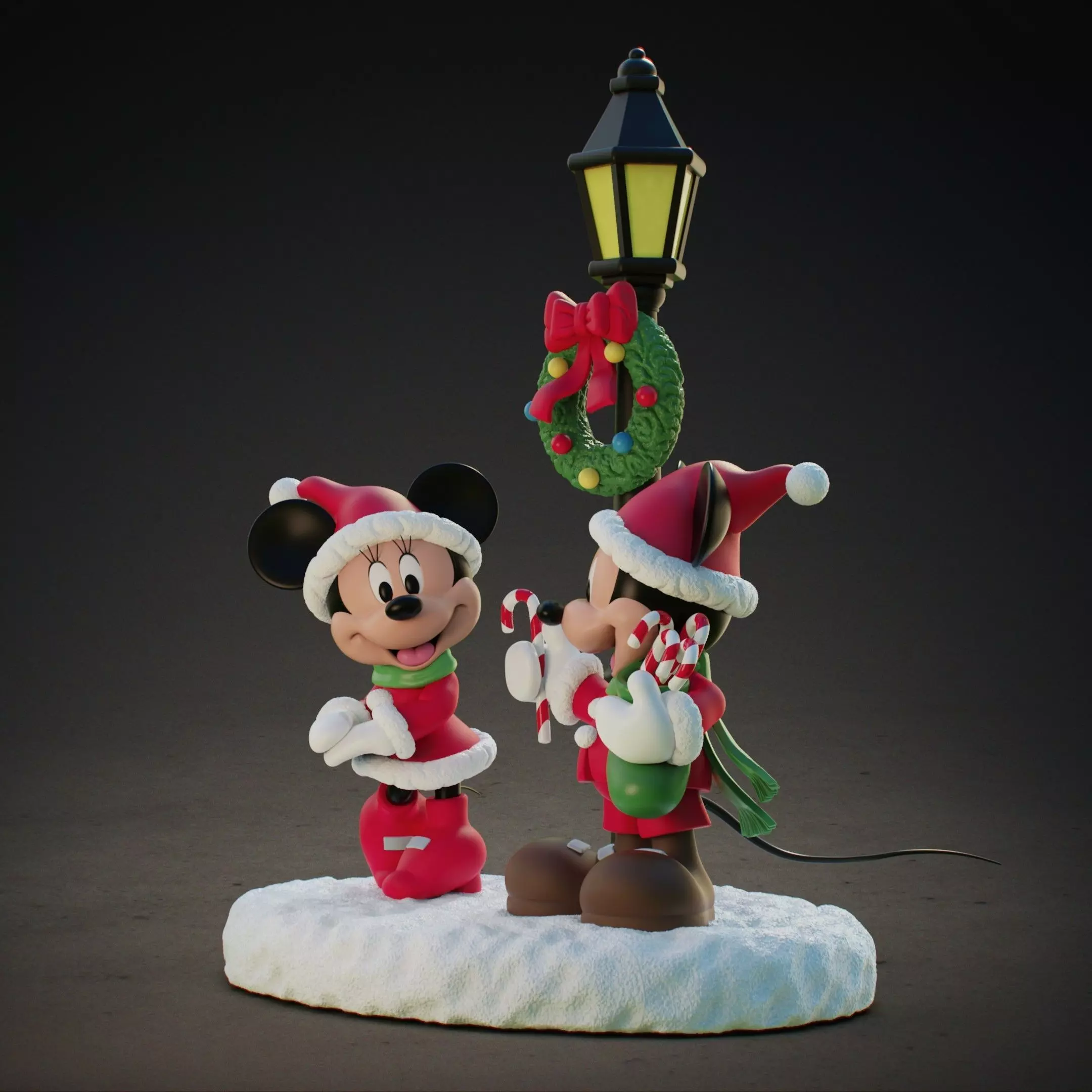 MICKEY AND MINNIE AT CHRISTMAS 3D print model_4