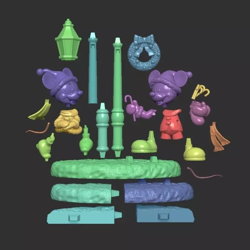 MICKEY AND MINNIE AT CHRISTMAS 3D print model_13