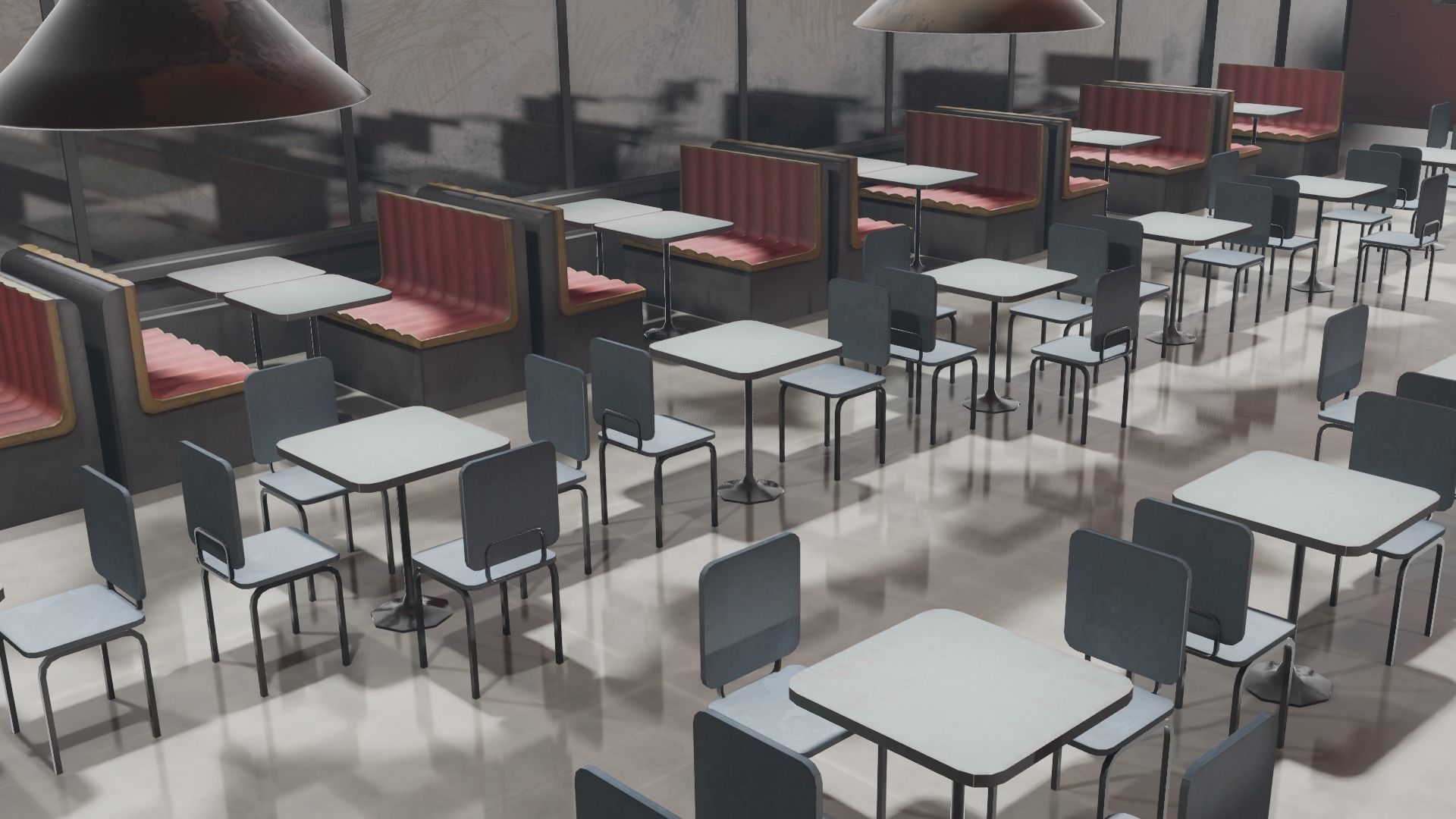 VR Coffee Shop Low-poly 3D model_3