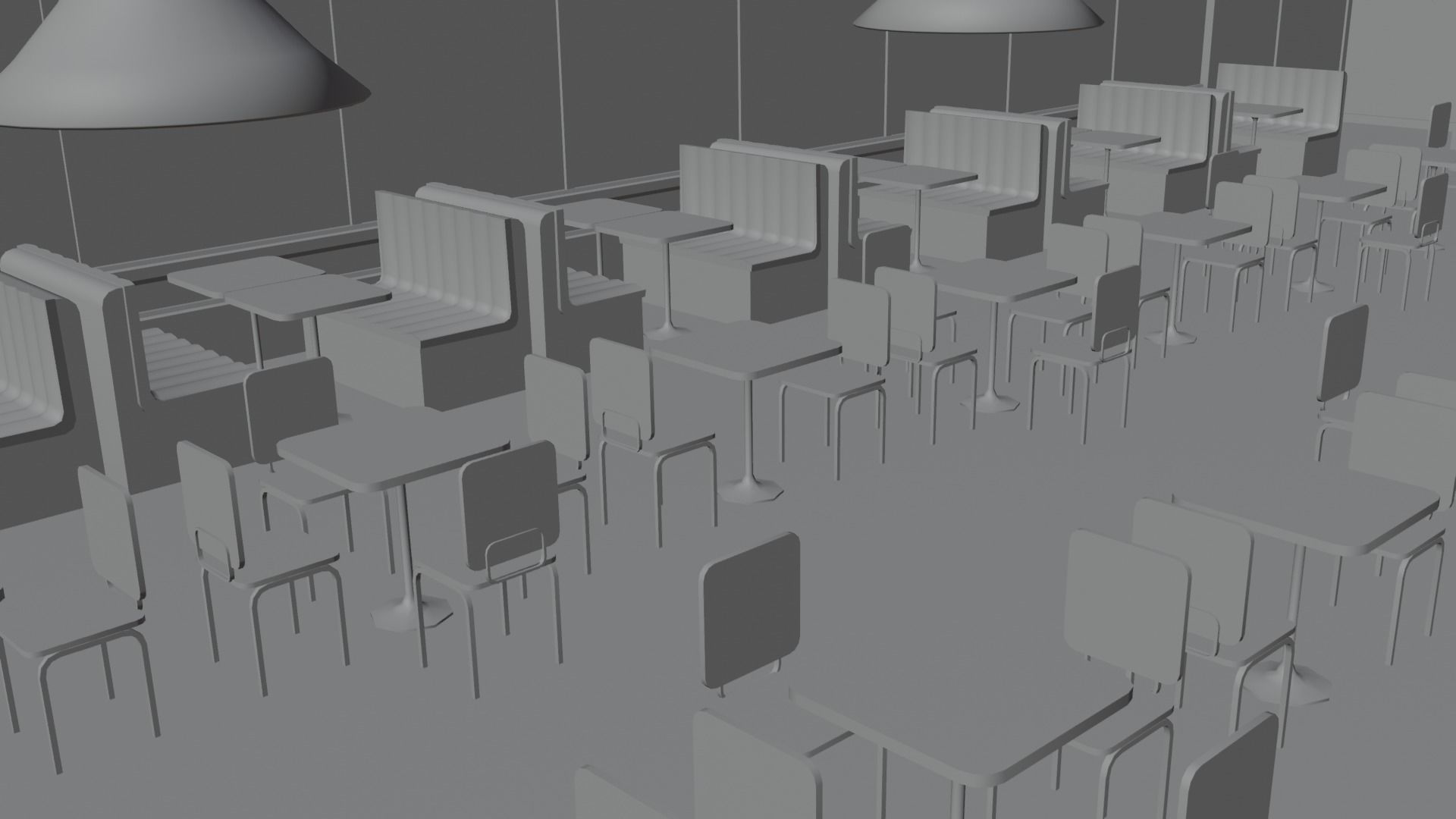 VR Coffee Shop Low-poly 3D model_9