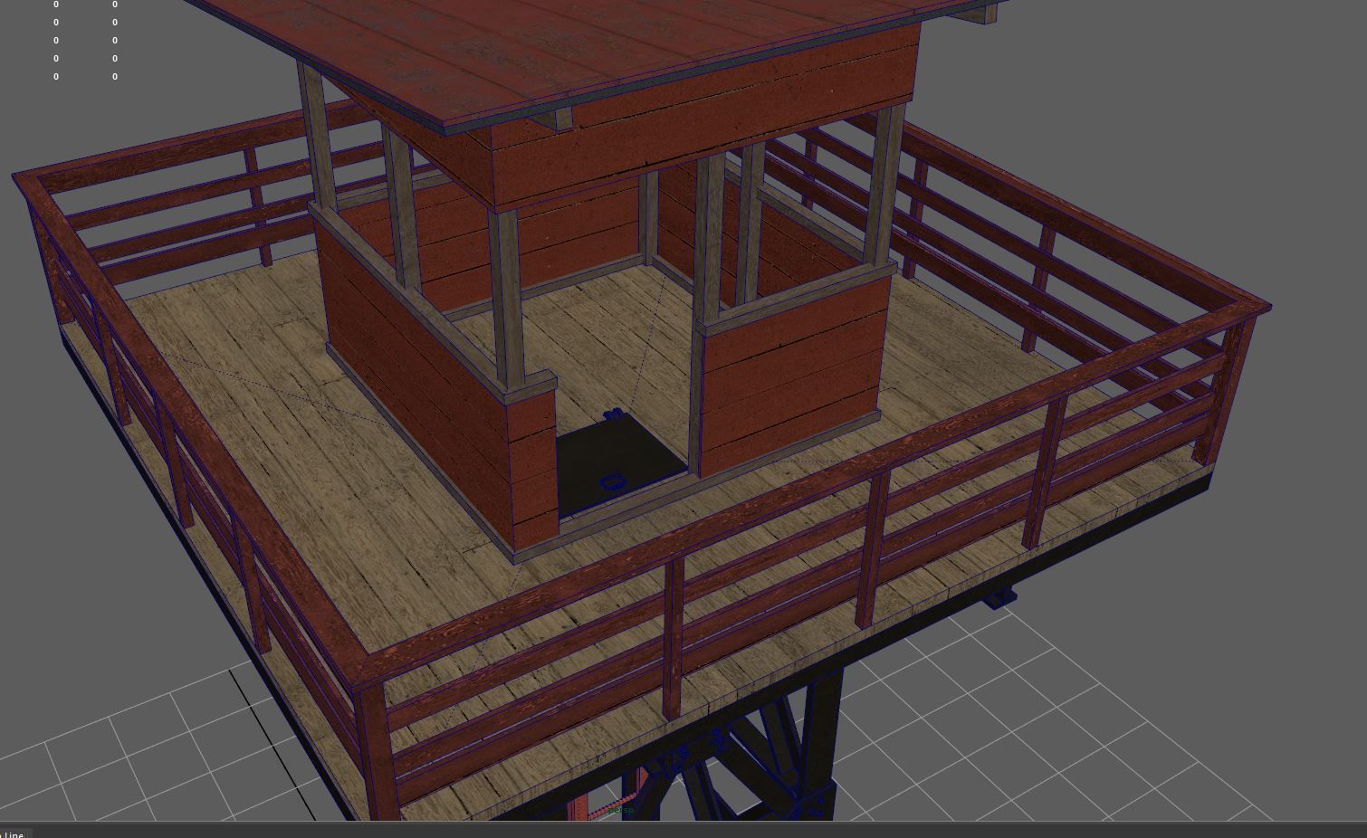 Watchtower set 02 Low-poly 3D model_12