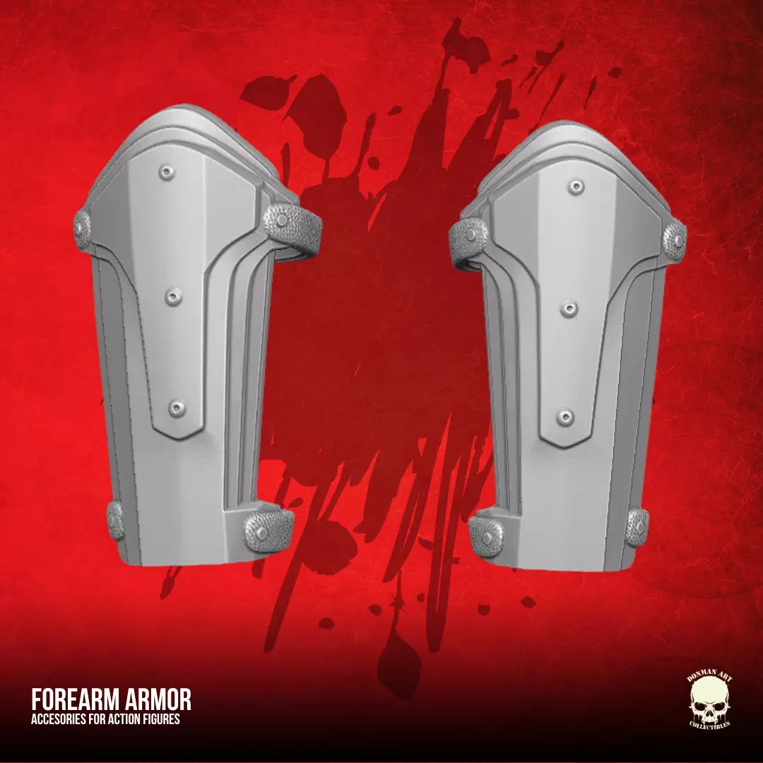 Forearm Armor 3D printable files for Action Figures 3D print model