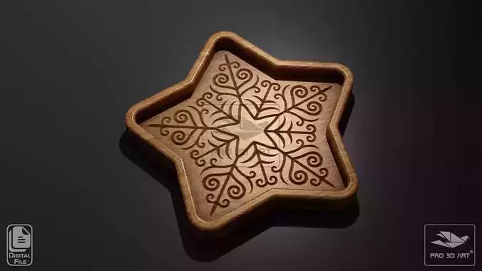 Christmas Star Tray - CNC Files for Wood