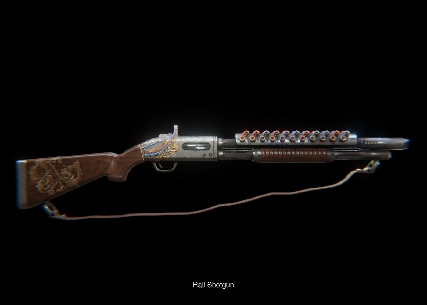 Sci-Fi Weapon set 3D Model Collection_4