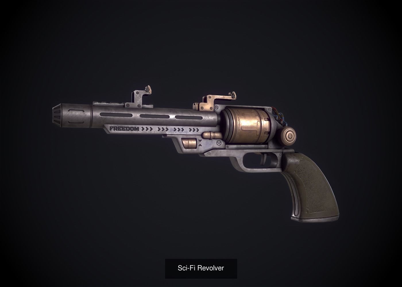 Sci-Fi Weapon set 3D Model Collection_1