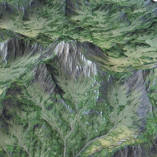 Landscape 101 Low-poly 3D model