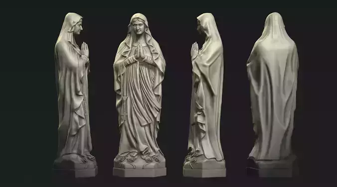 Mother Marry High Poly Model