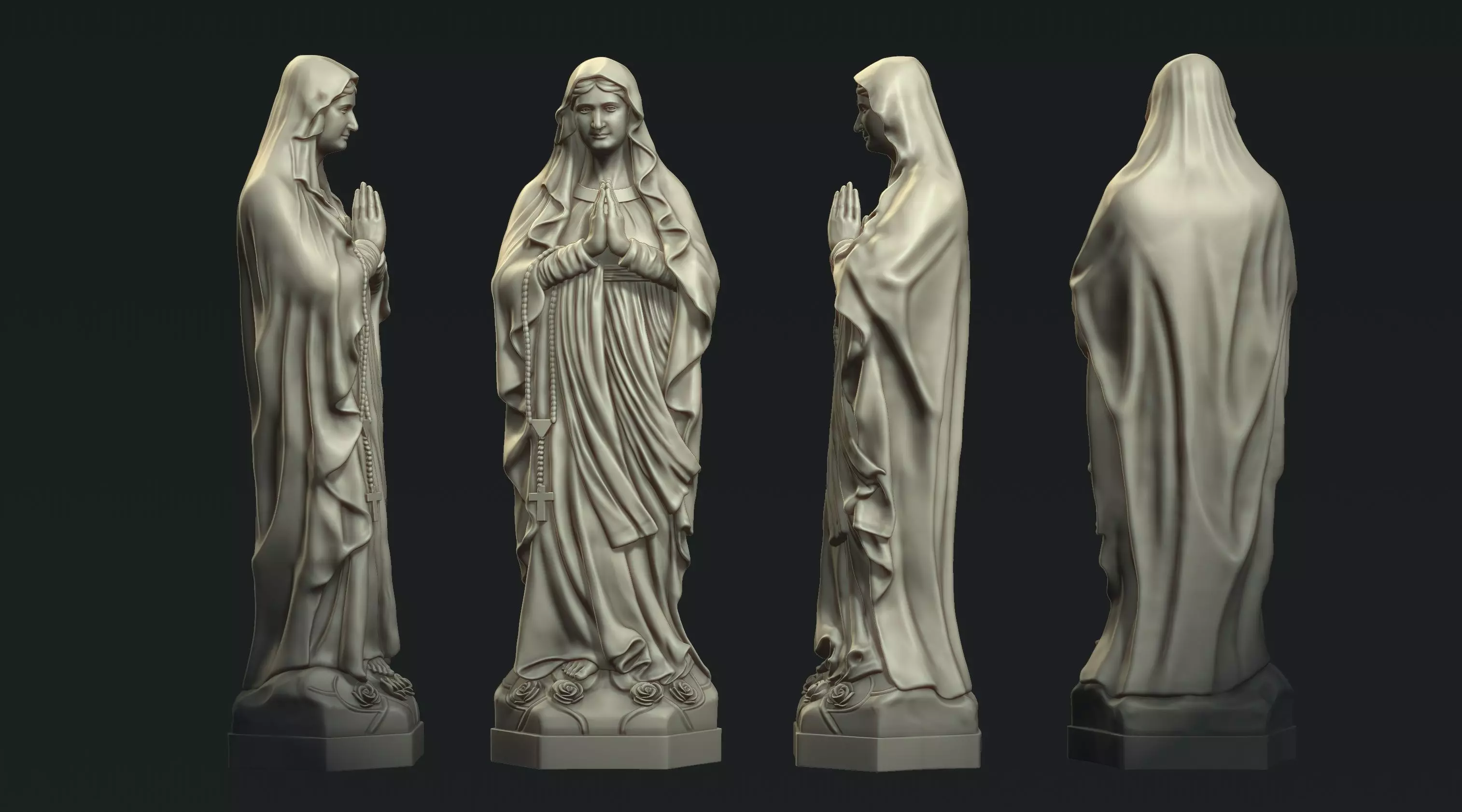 Mother Marry High Poly Model 3D print model_0