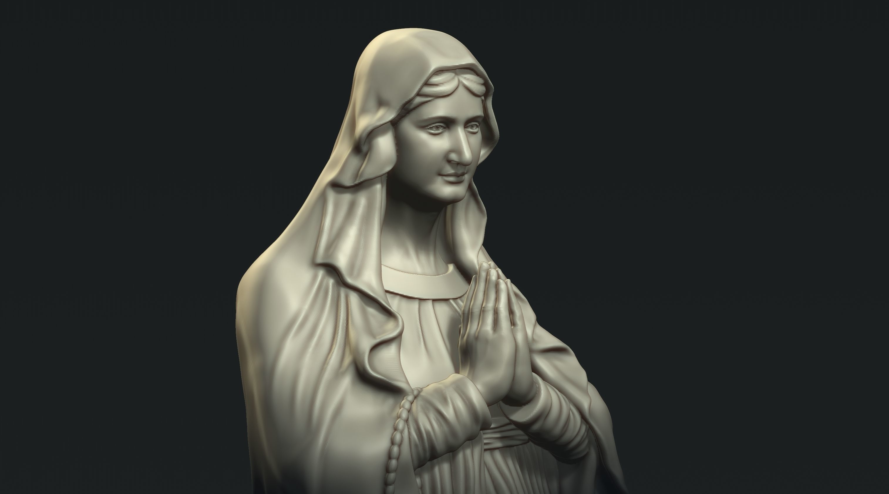 Mother Marry High Poly Model 3D print model_2