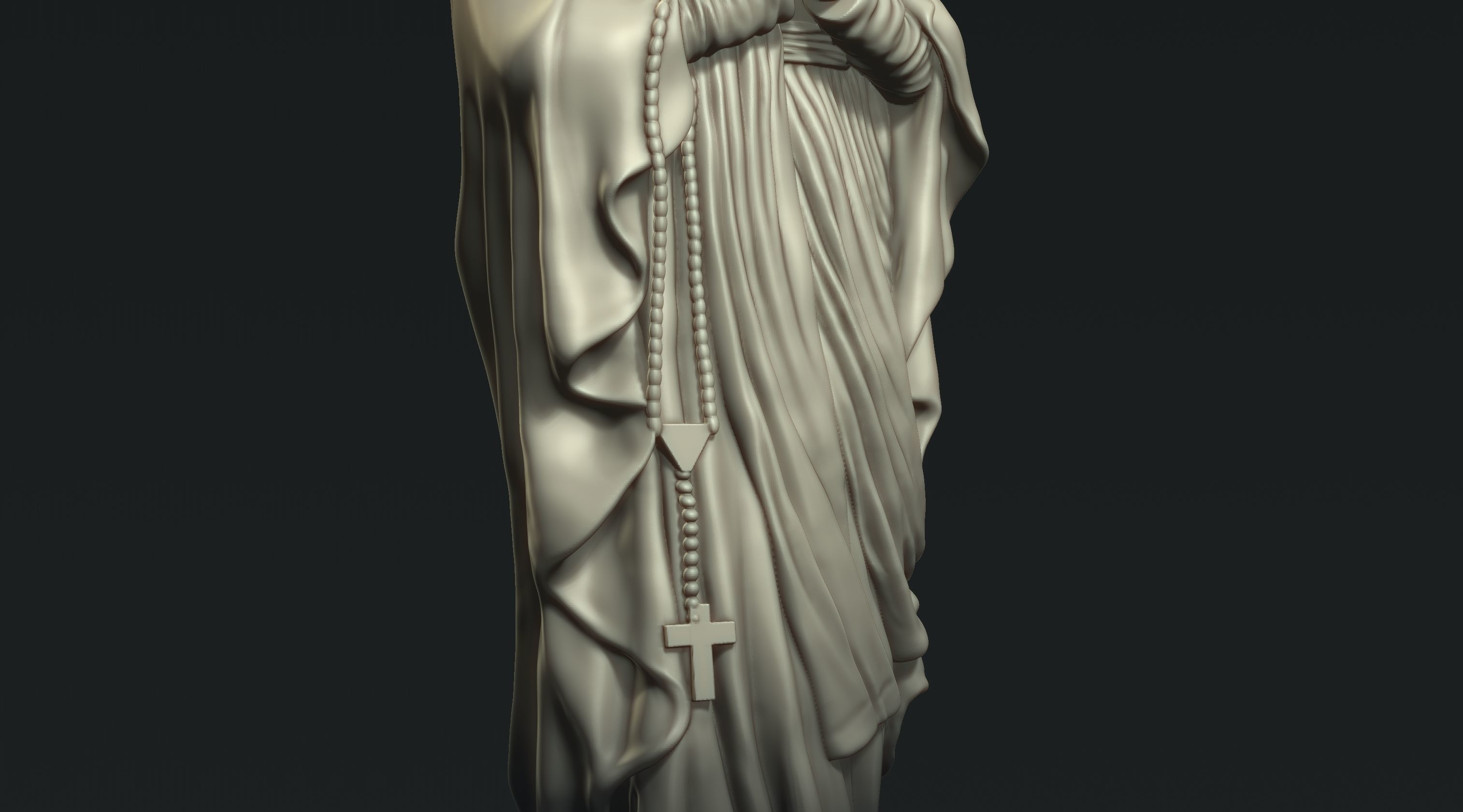 Mother Marry High Poly Model 3D print model_3