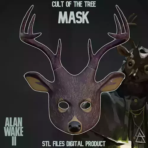 Cult of The Tree Deer Mask Alan Wake 2  3D print model Cult of The Tree Deer Mask Alan Wake 2  3D print model