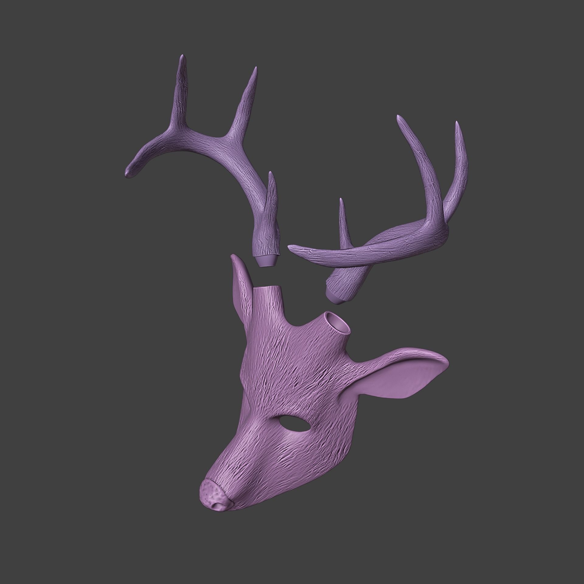 Cult of The Tree Deer Mask Alan Wake 2  3D print model_11