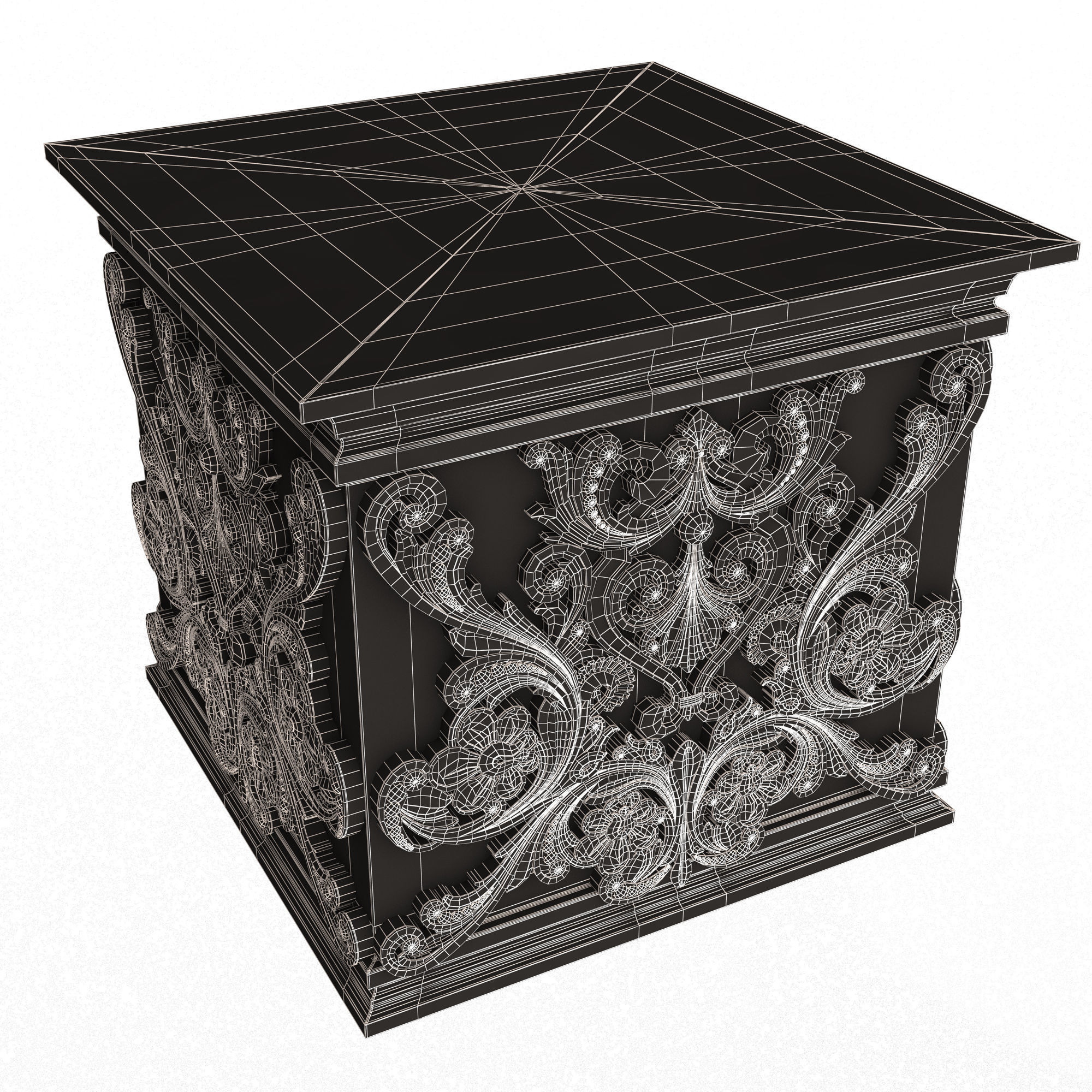 Collection of Capitals 02 Low-poly 3D model_78