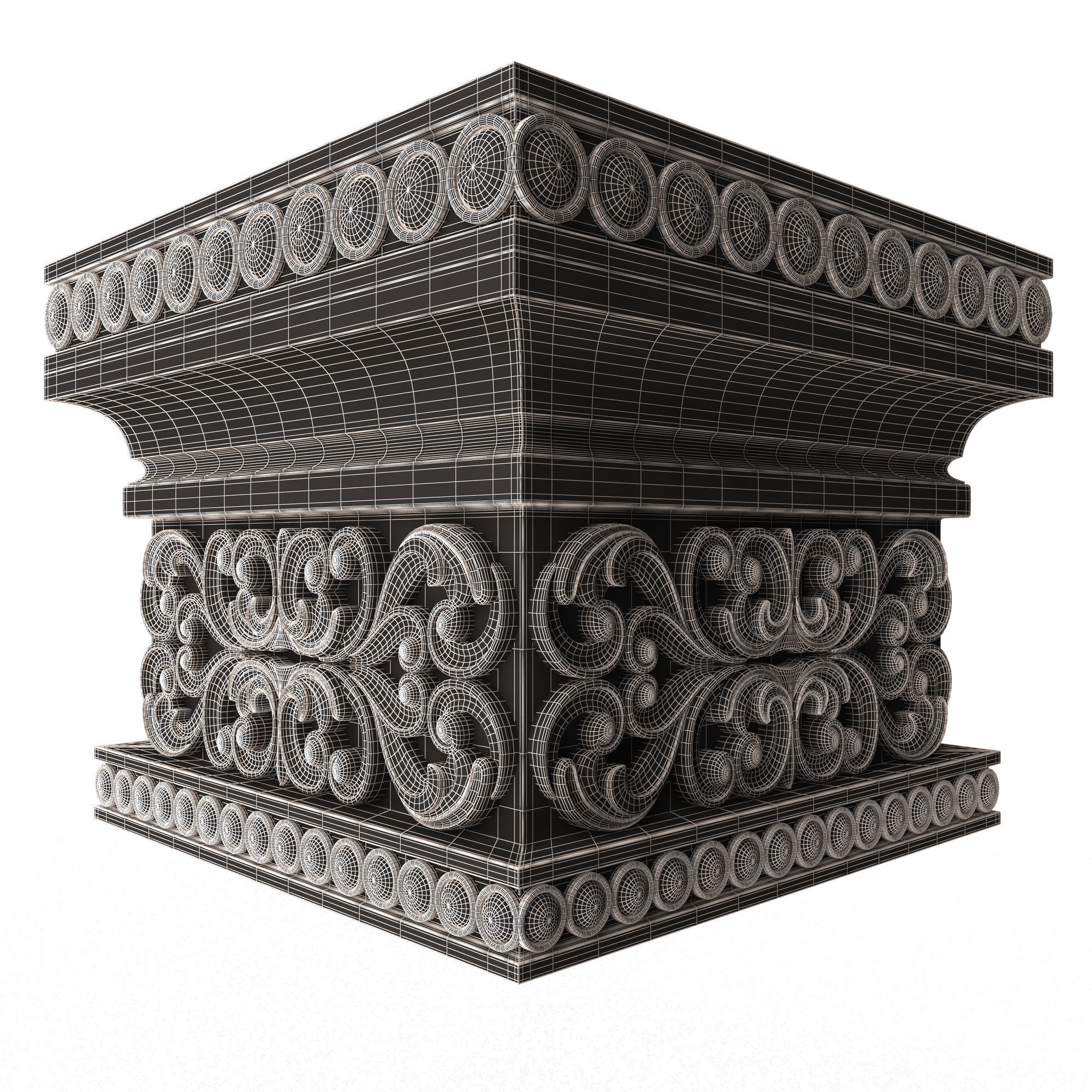 Collection of Capitals 02 Low-poly 3D model_55