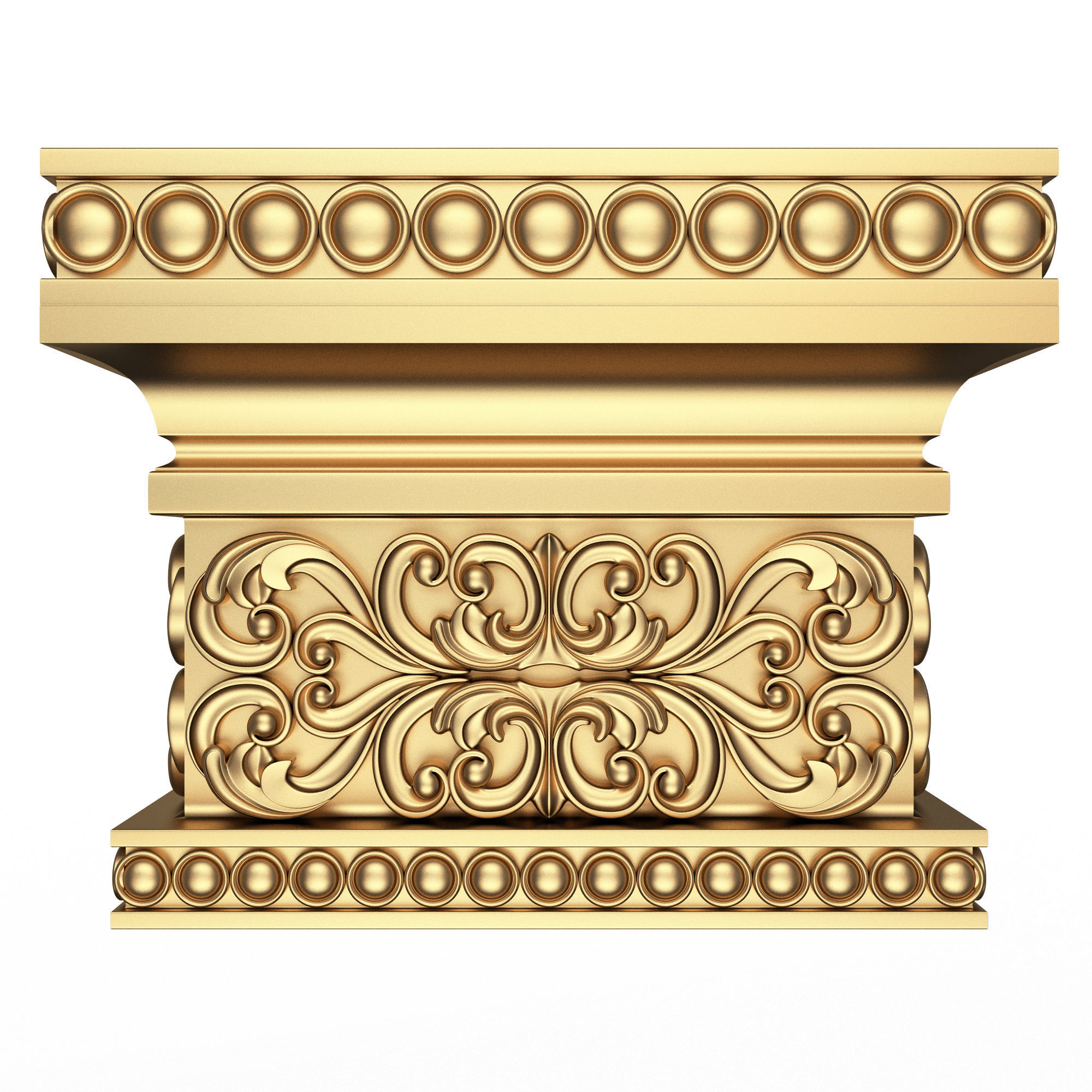 Collection of Capitals 02 Low-poly 3D model_28