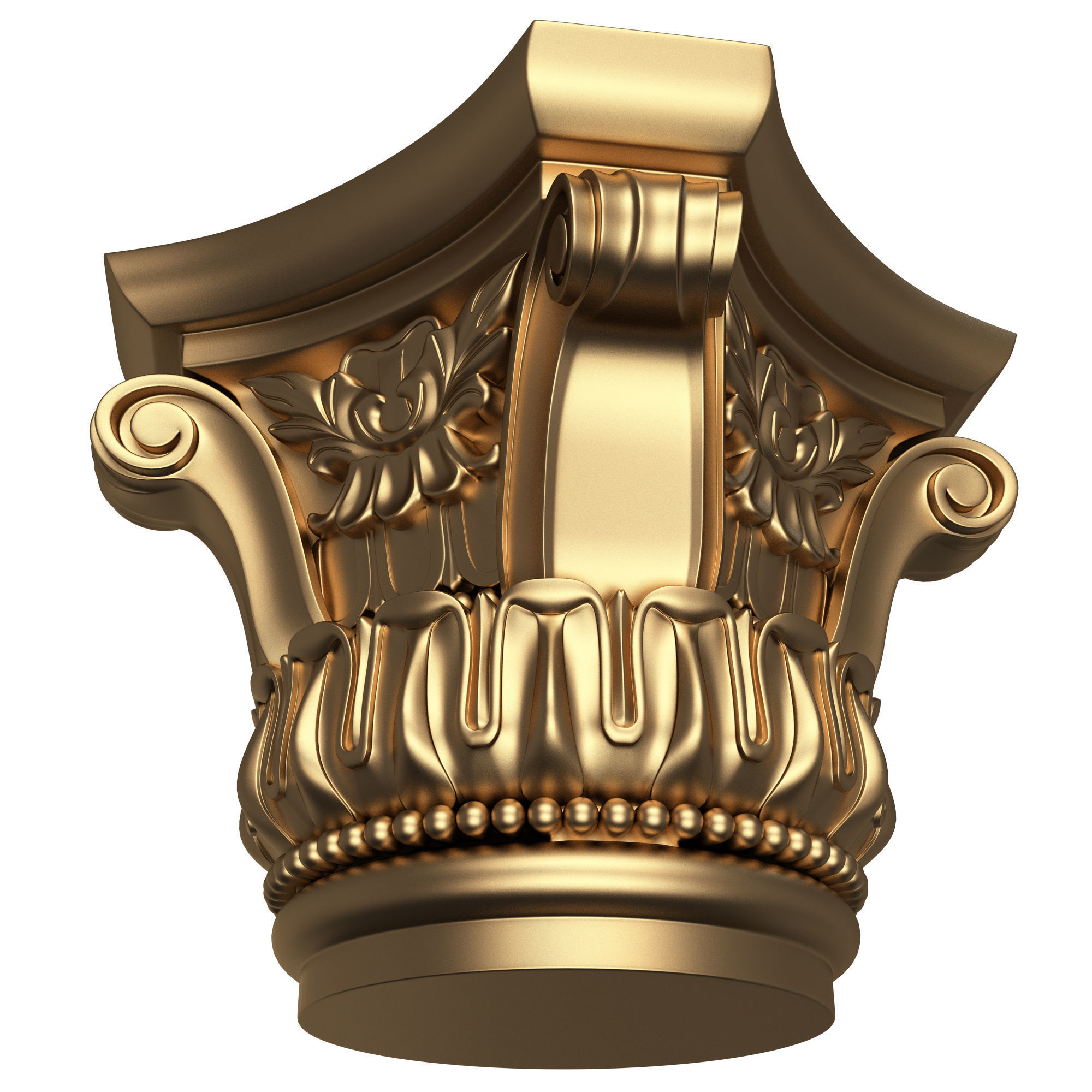 Collection of Capitals 02 Low-poly 3D model_16