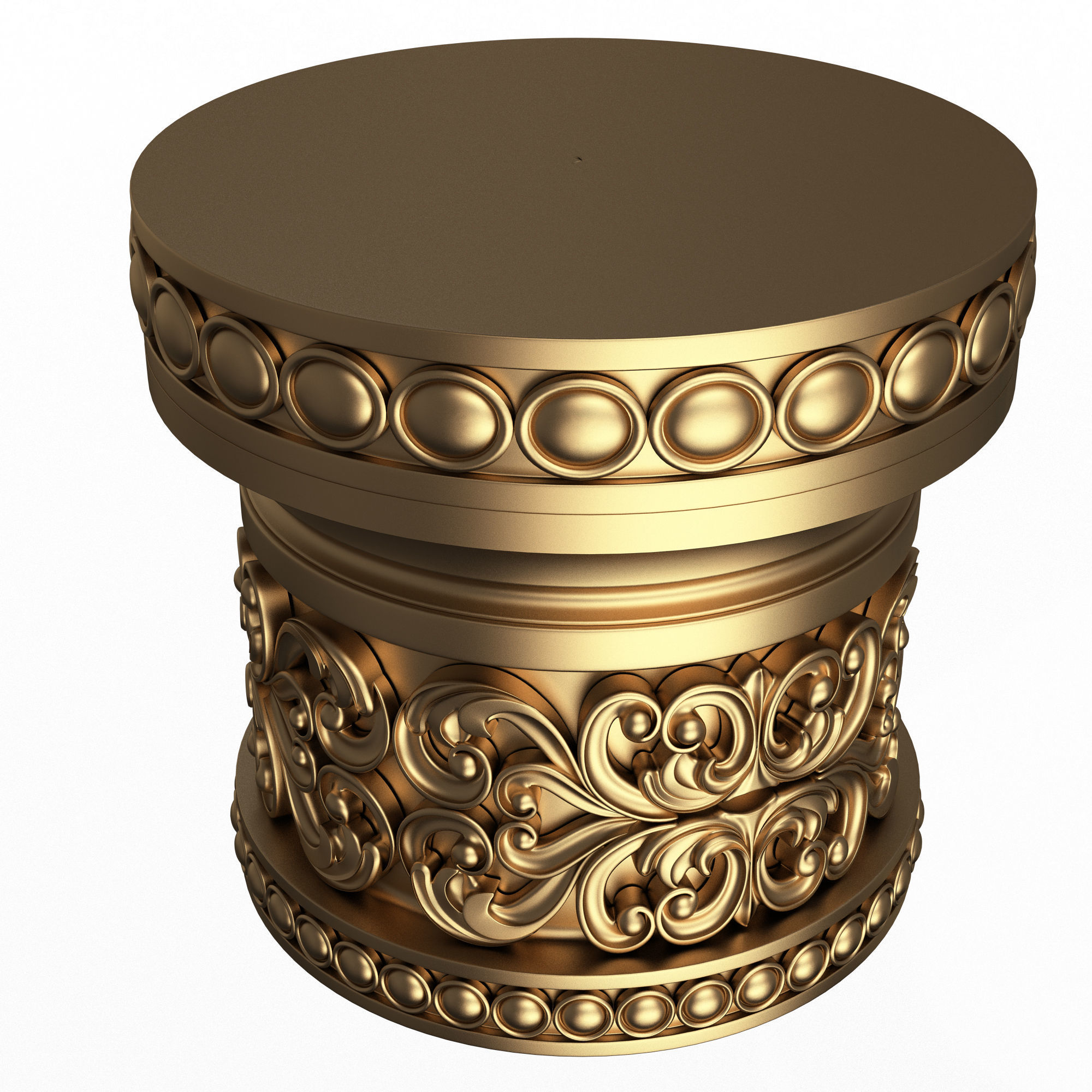 Collection of Capitals 02 Low-poly 3D model_33