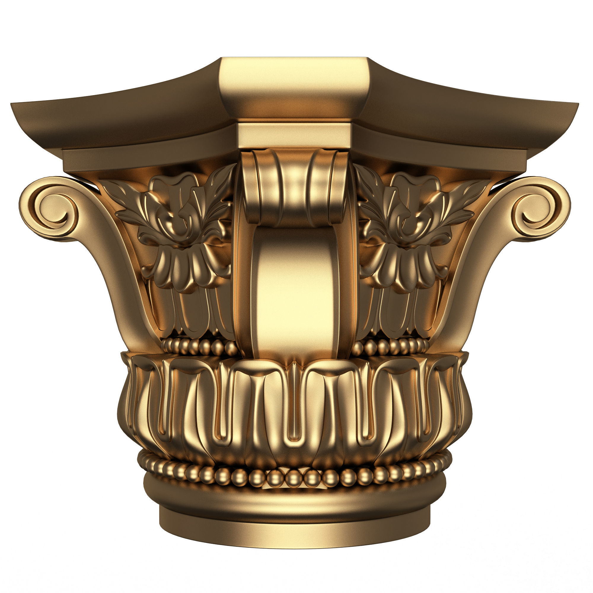 Collection of Capitals 02 Low-poly 3D model_13