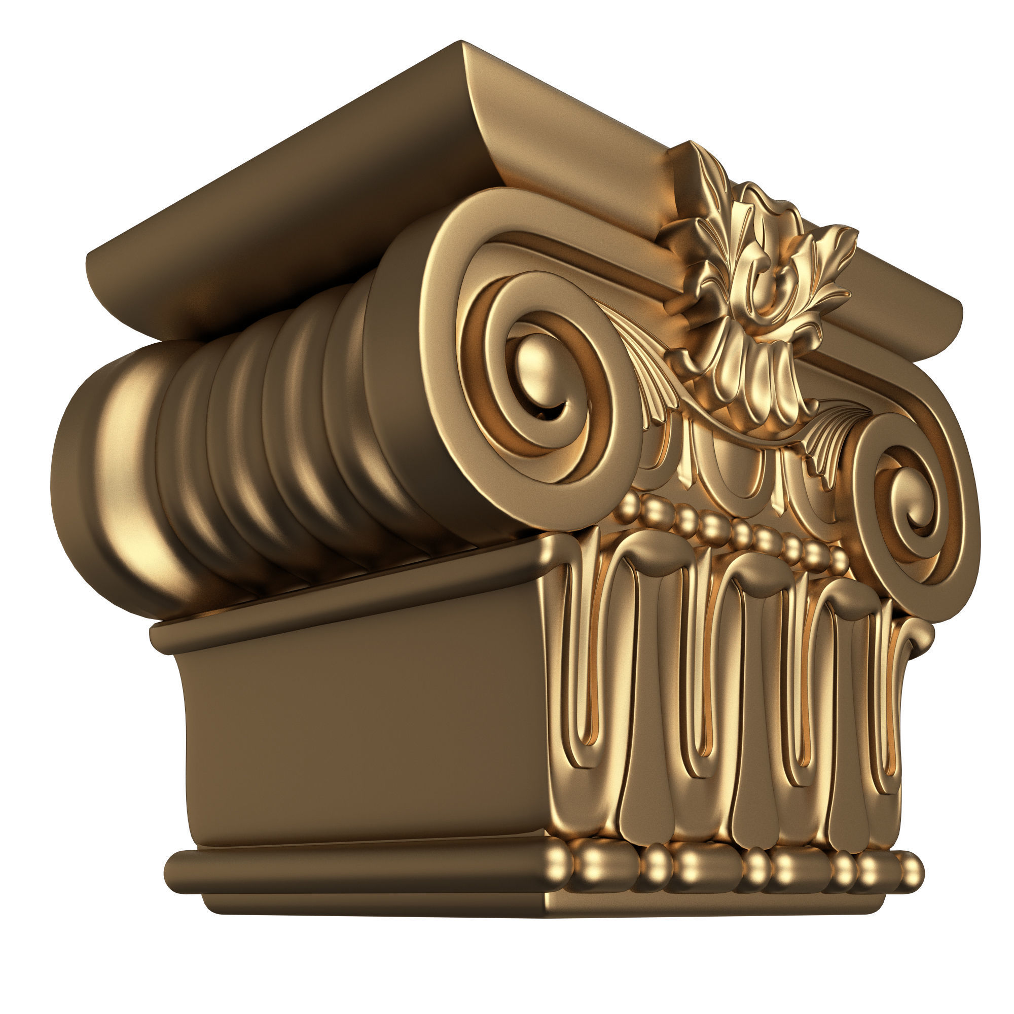 Collection of Capitals 02 Low-poly 3D model_7