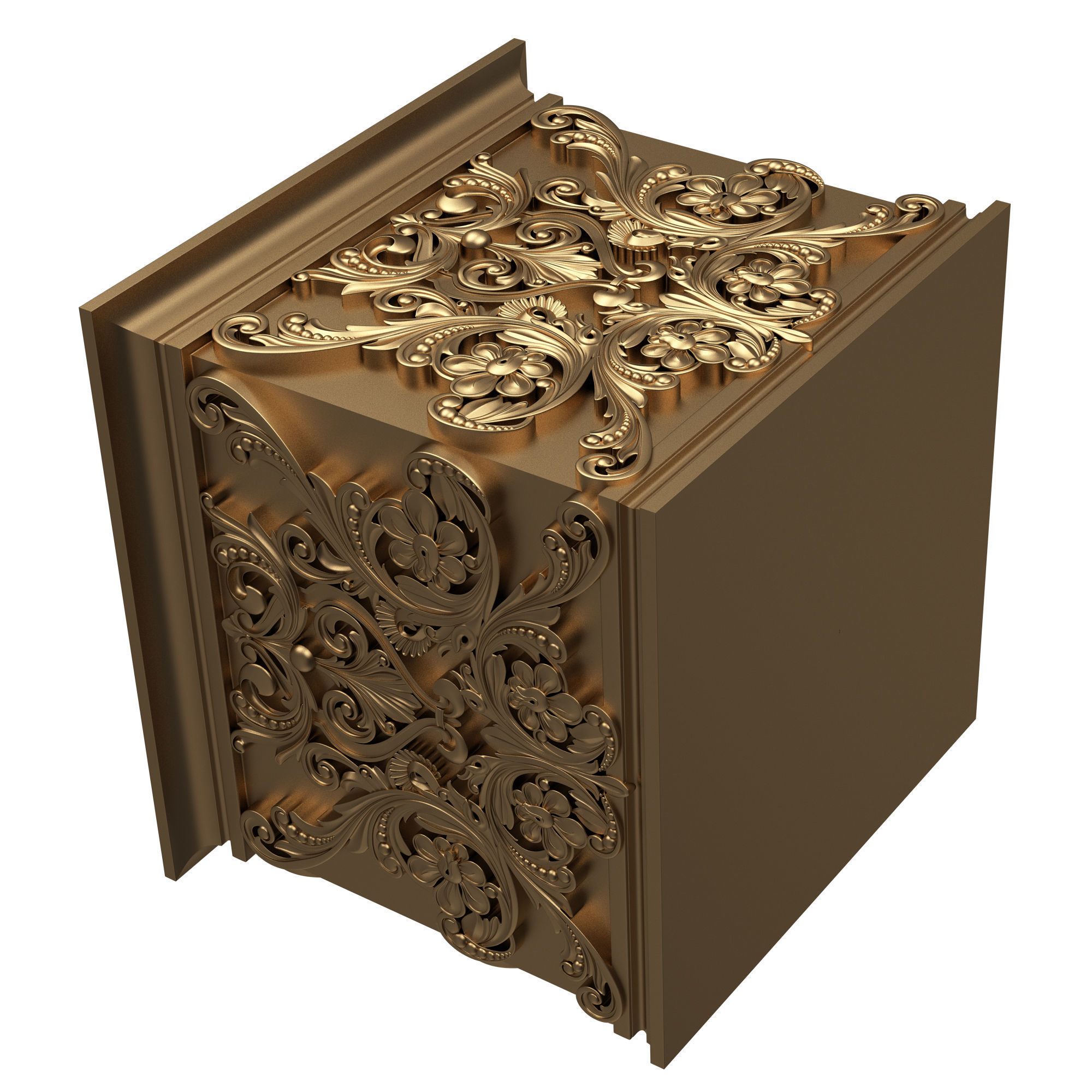 Collection of Capitals 02 Low-poly 3D model_44