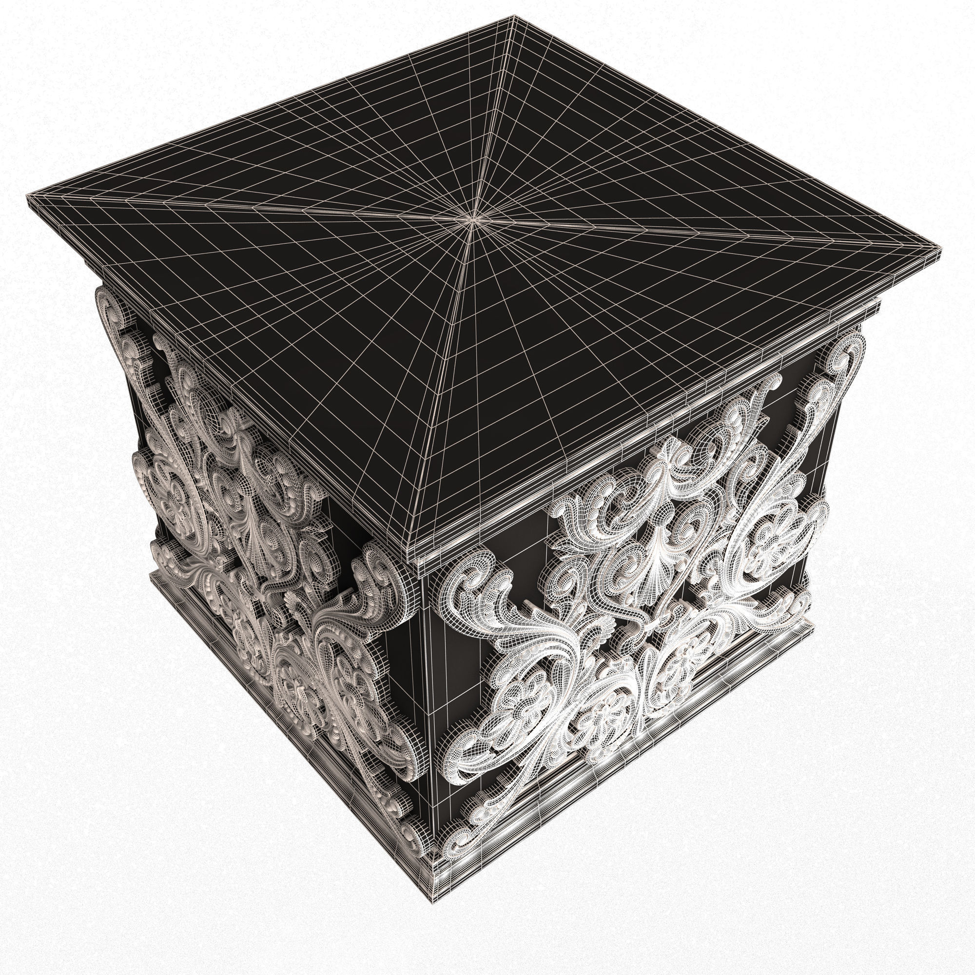 Collection of Capitals 02 Low-poly 3D model_62