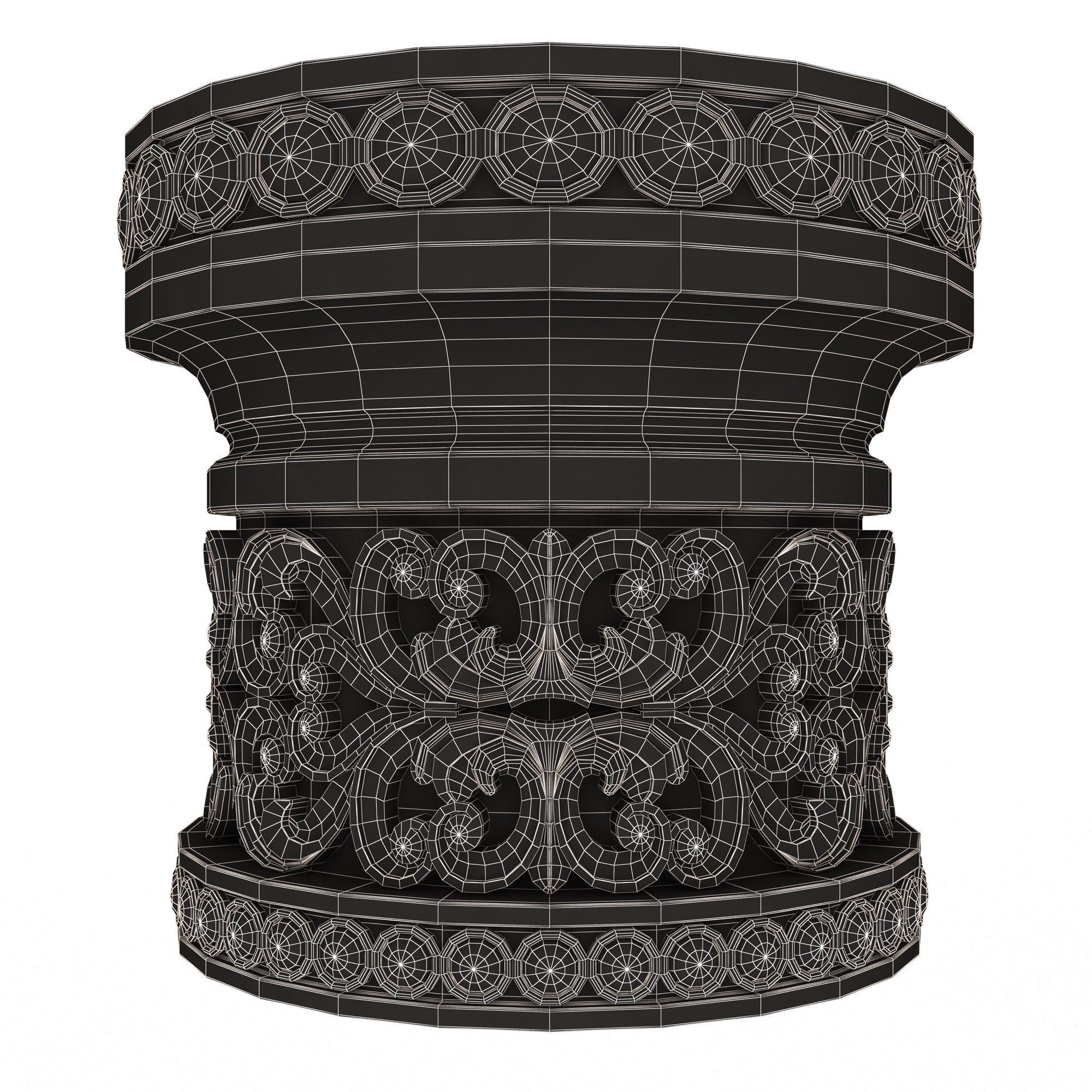 Collection of Capitals 02 Low-poly 3D model_73