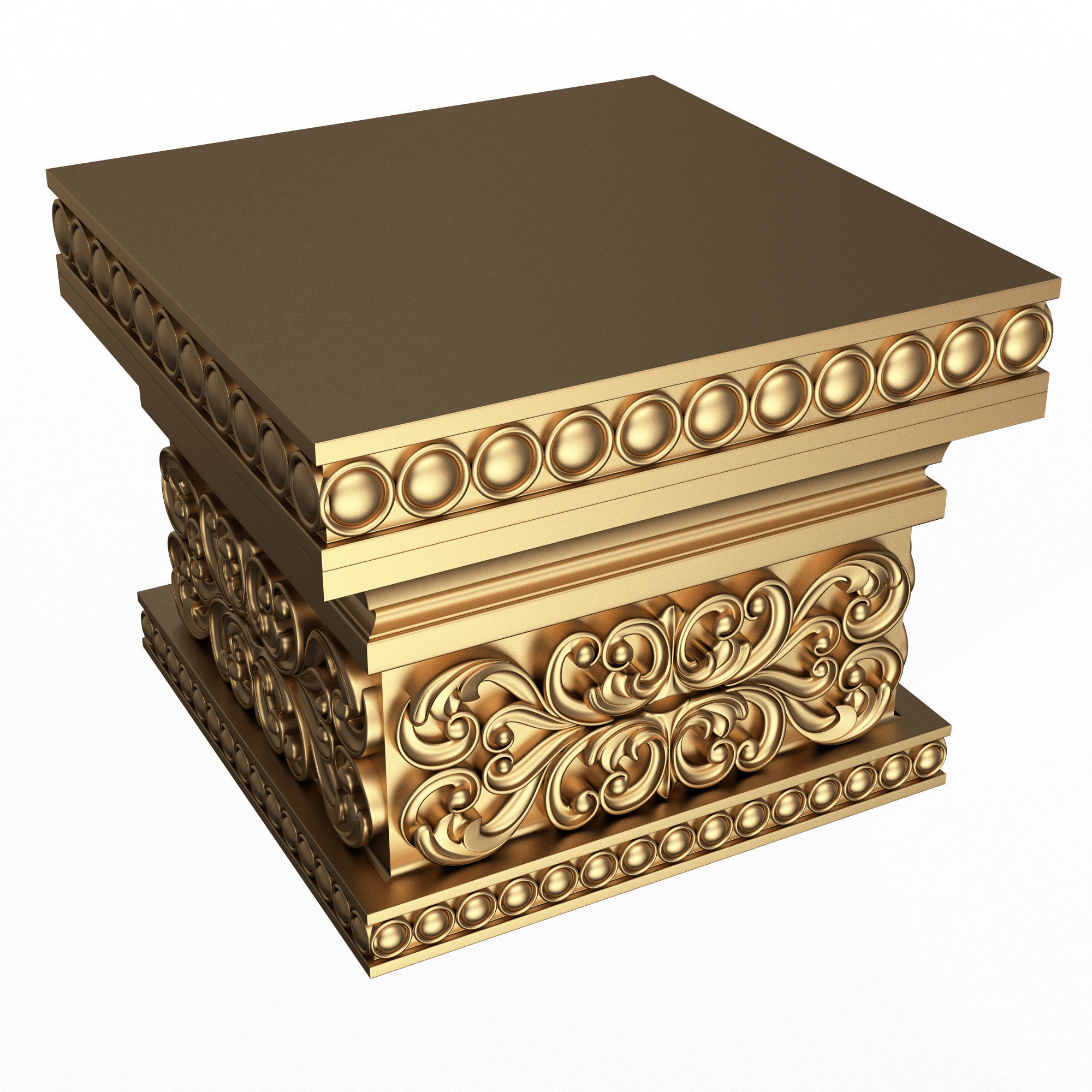 Collection of Capitals 02 Low-poly 3D model_29