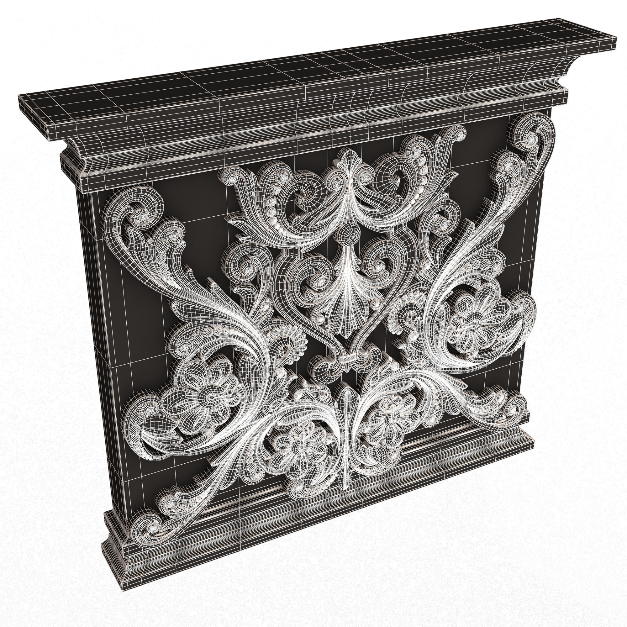 Collection of Capitals 02 Low-poly 3D model_60