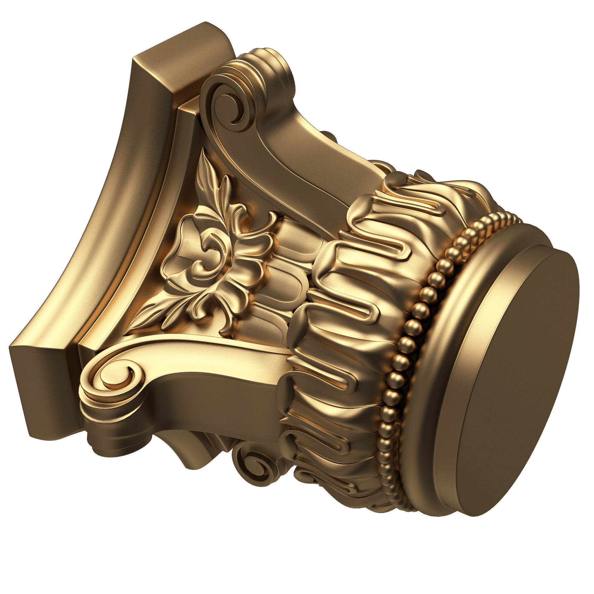 Collection of Capitals 02 Low-poly 3D model_18