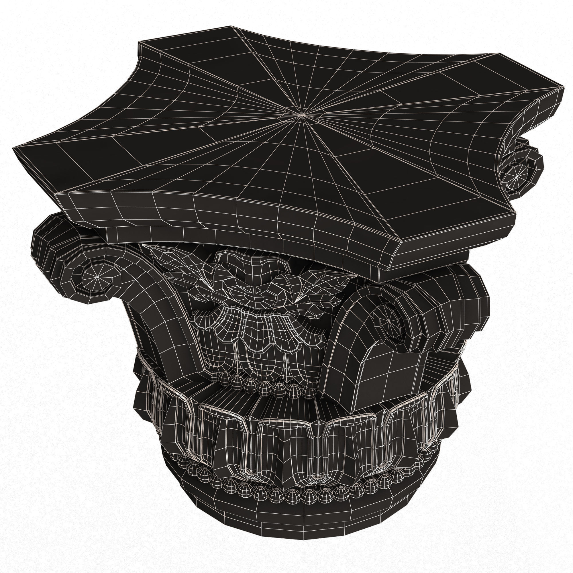 Collection of Capitals 02 Low-poly 3D model_68