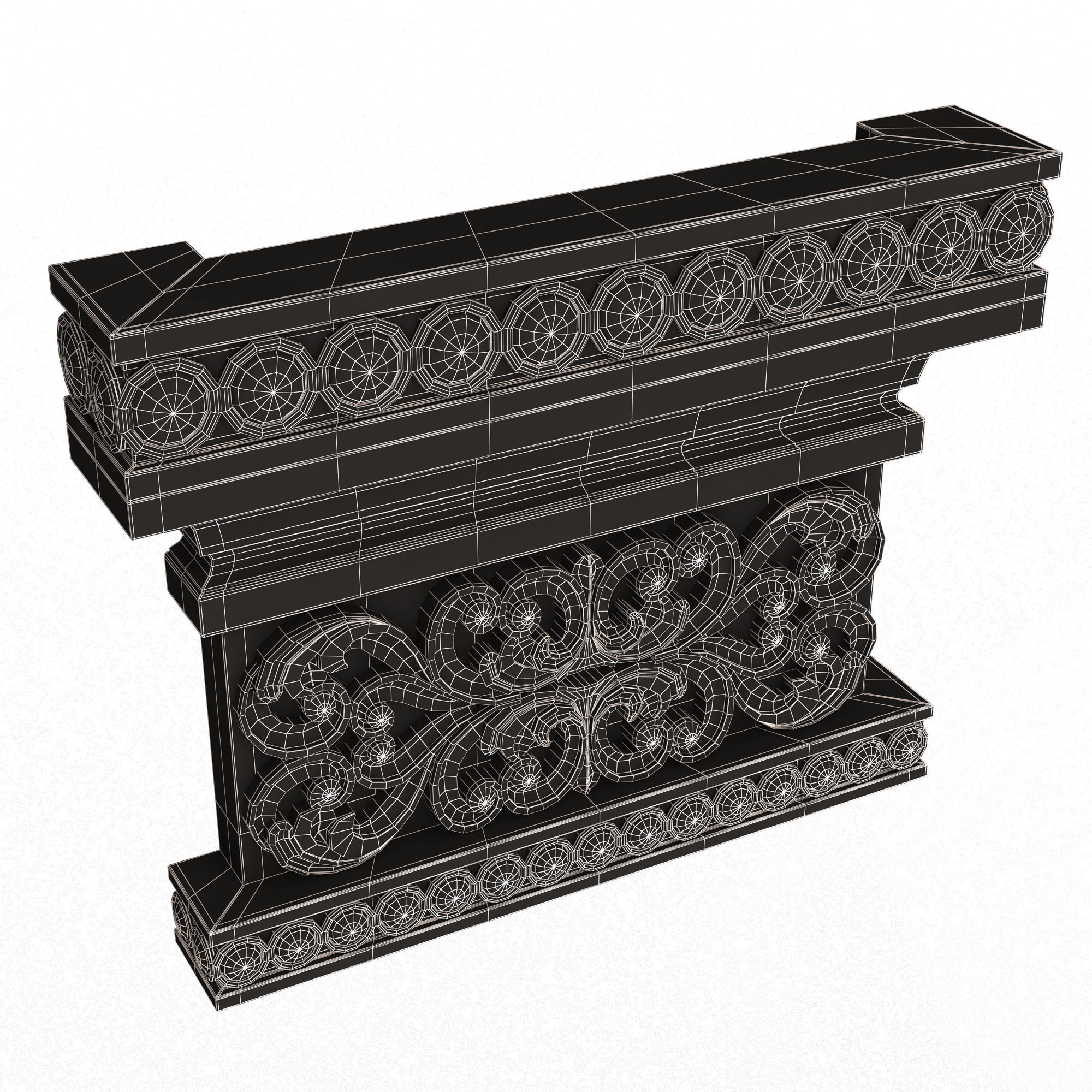 Collection of Capitals 02 Low-poly 3D model_70