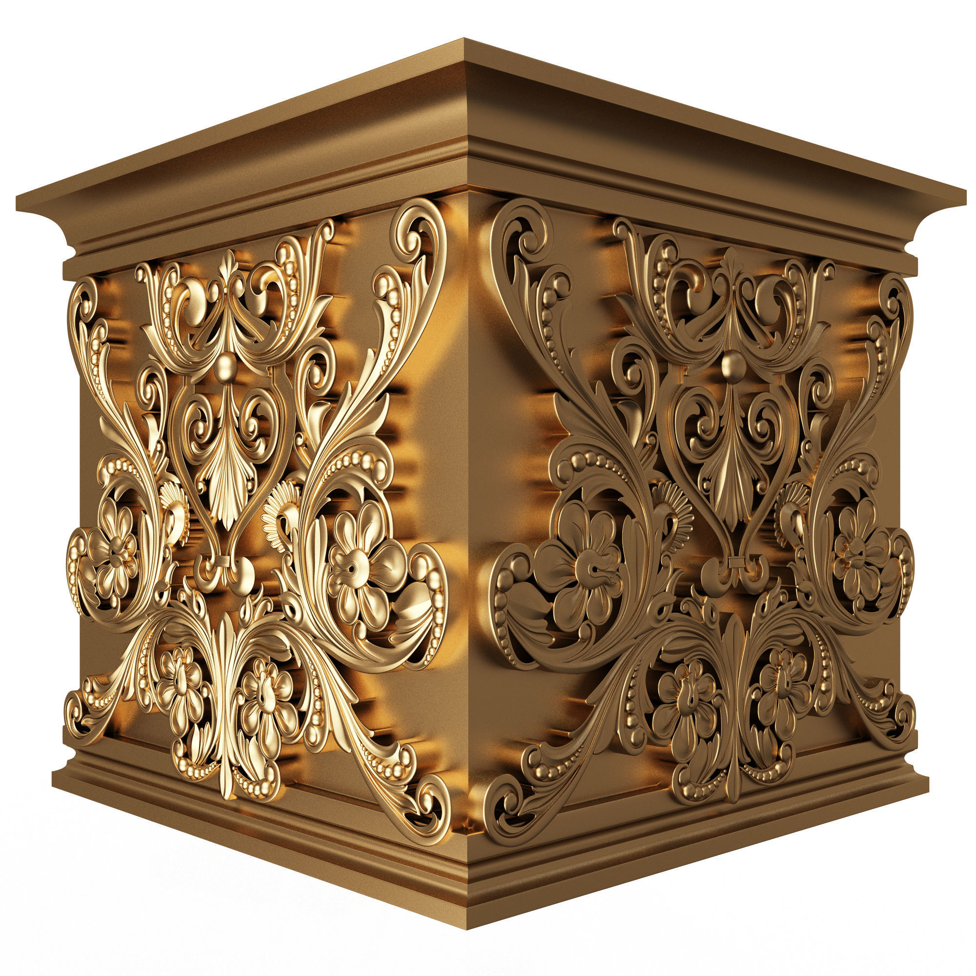 Collection of Capitals 02 Low-poly 3D model_41