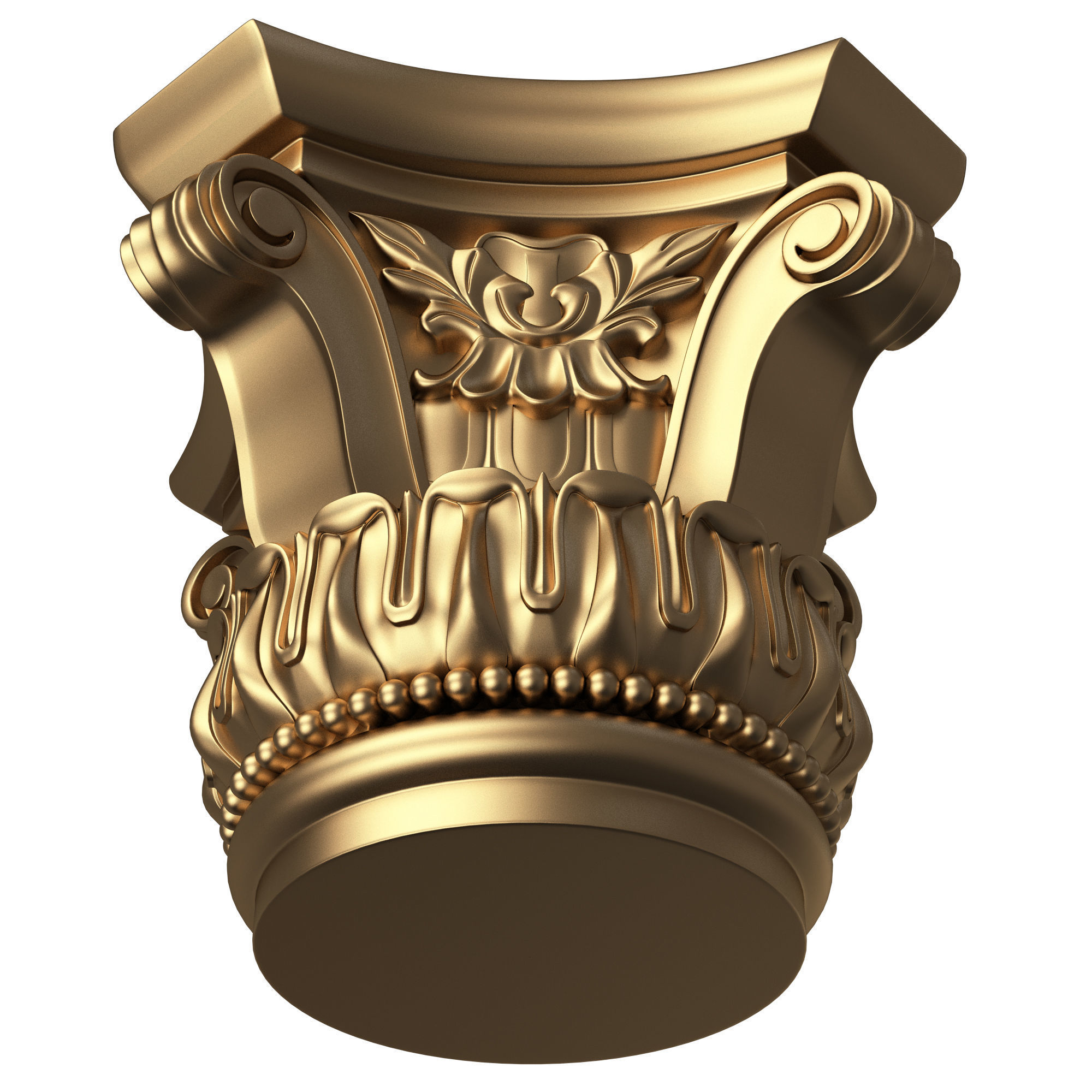 Collection of Capitals 02 Low-poly 3D model_17