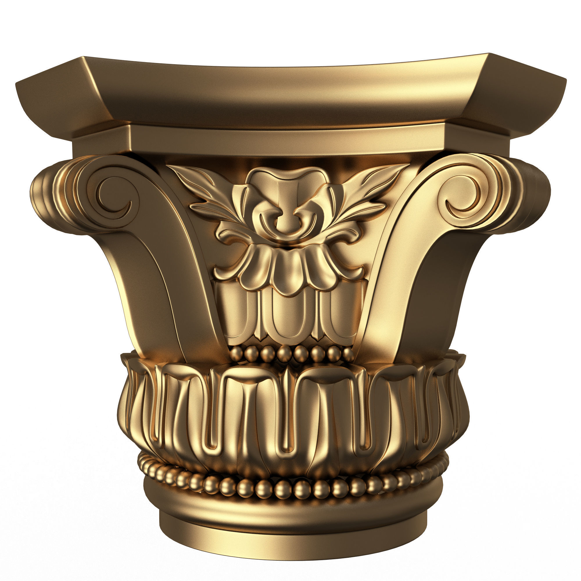 Collection of Capitals 02 Low-poly 3D model_15