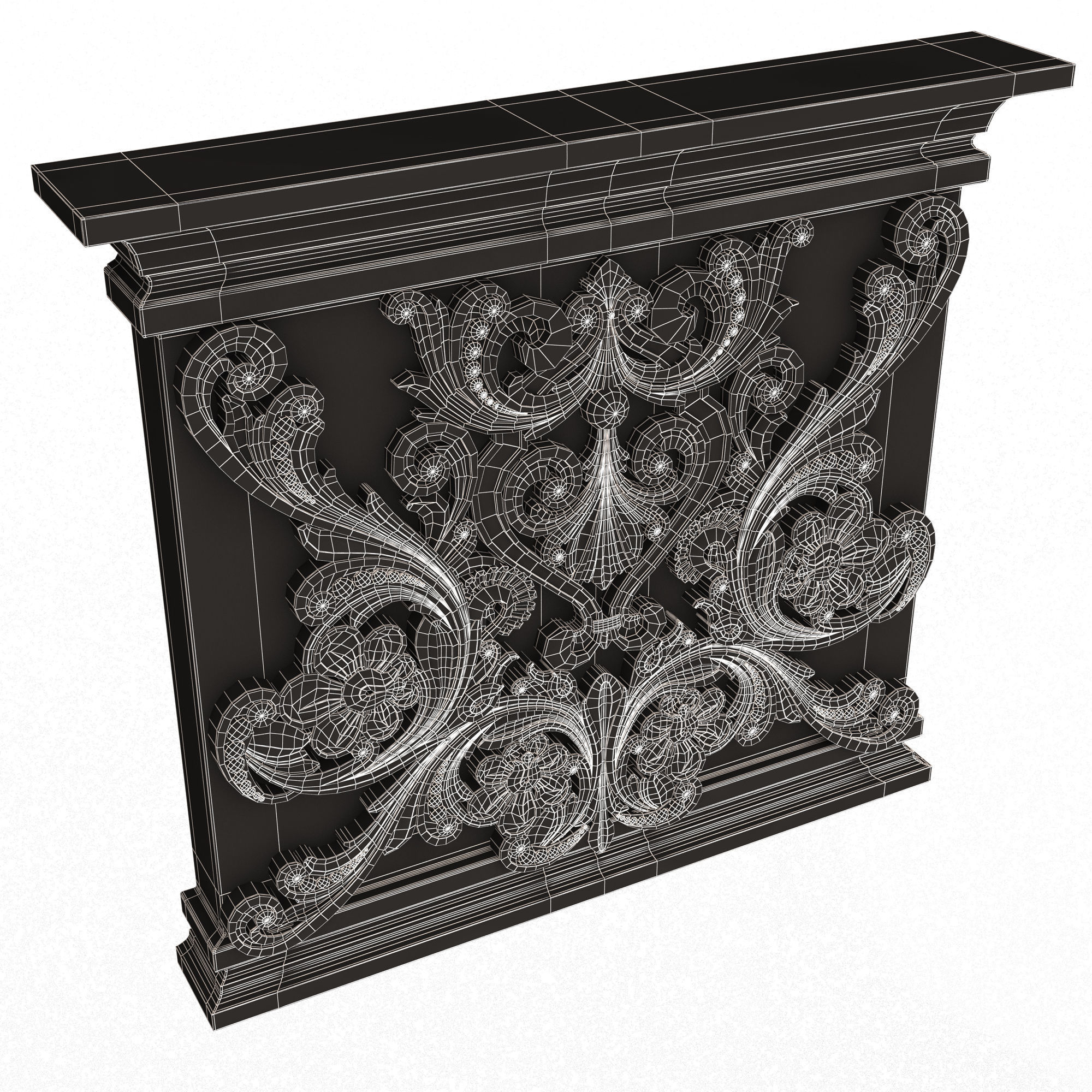 Collection of Capitals 02 Low-poly 3D model_76