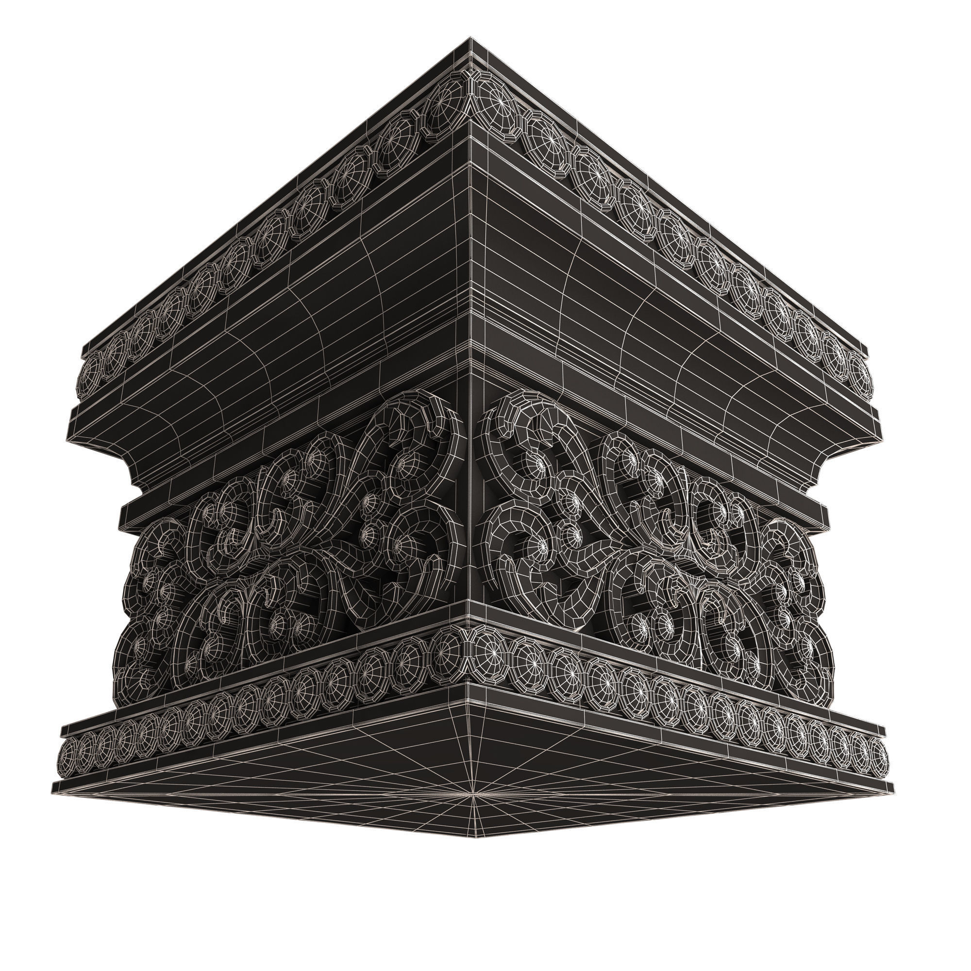 Collection of Capitals 02 Low-poly 3D model_72