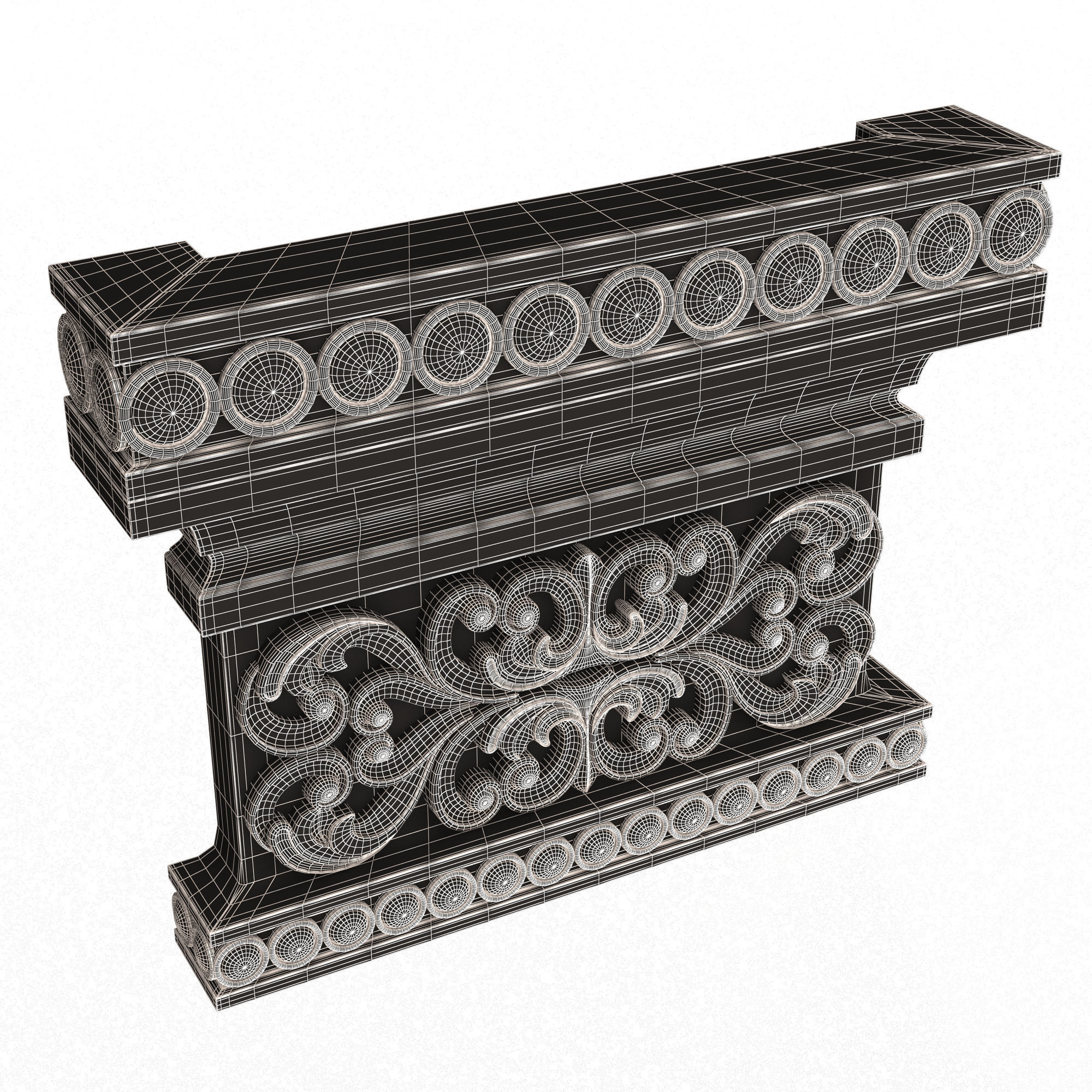 Collection of Capitals 02 Low-poly 3D model_54