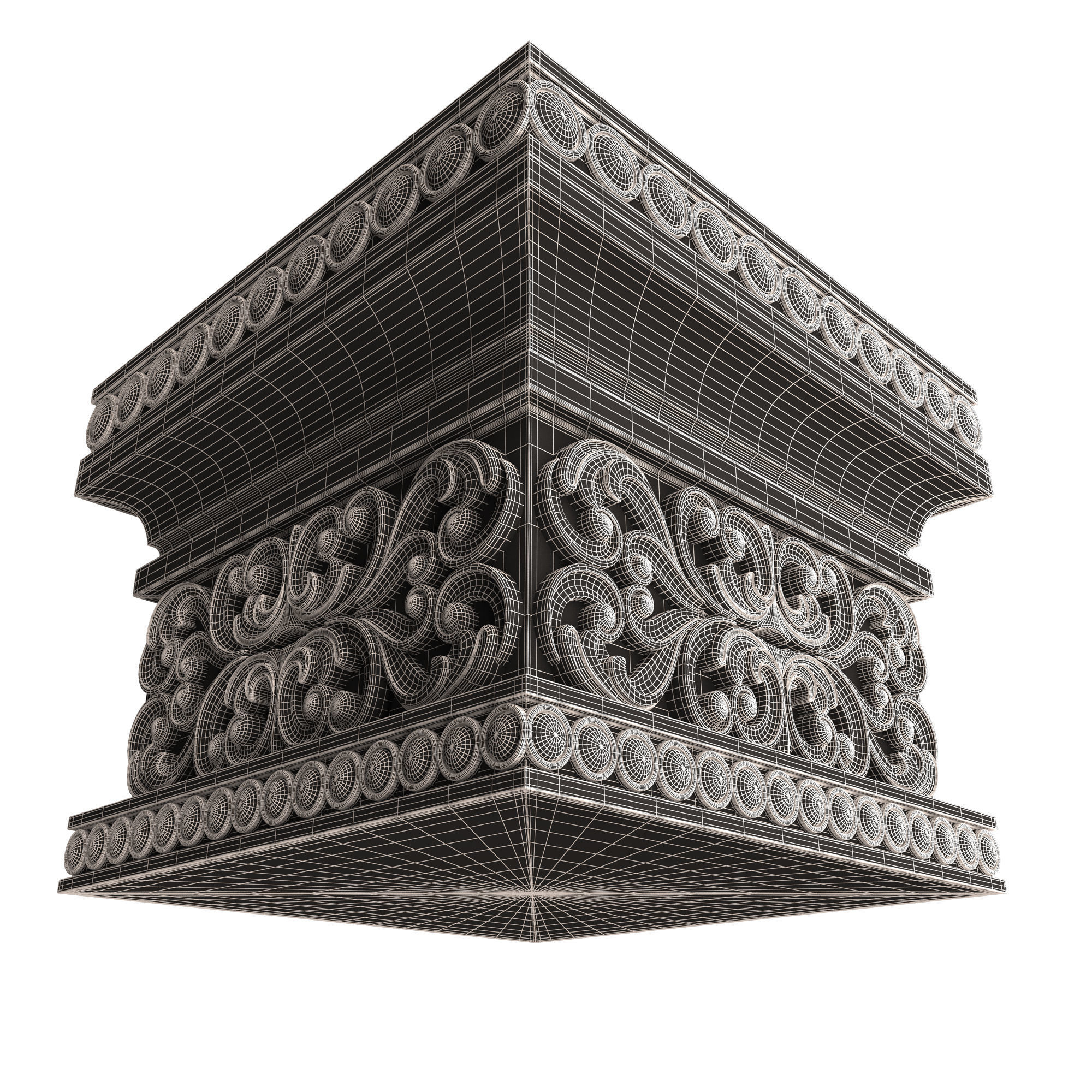 Collection of Capitals 02 Low-poly 3D model_56