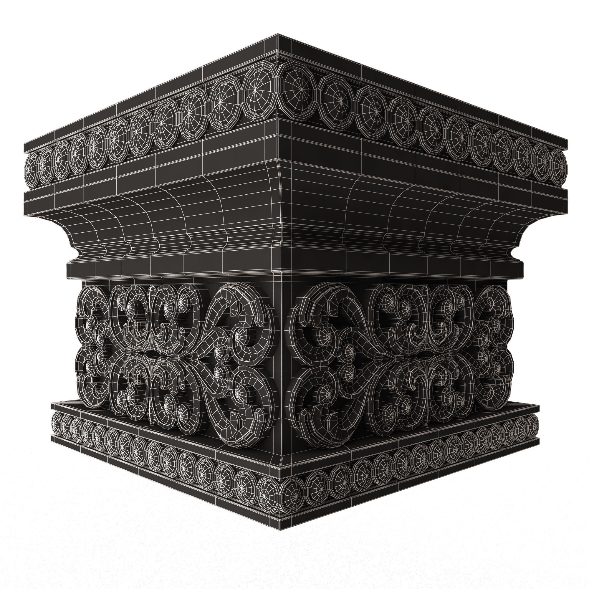 Collection of Capitals 02 Low-poly 3D model_71