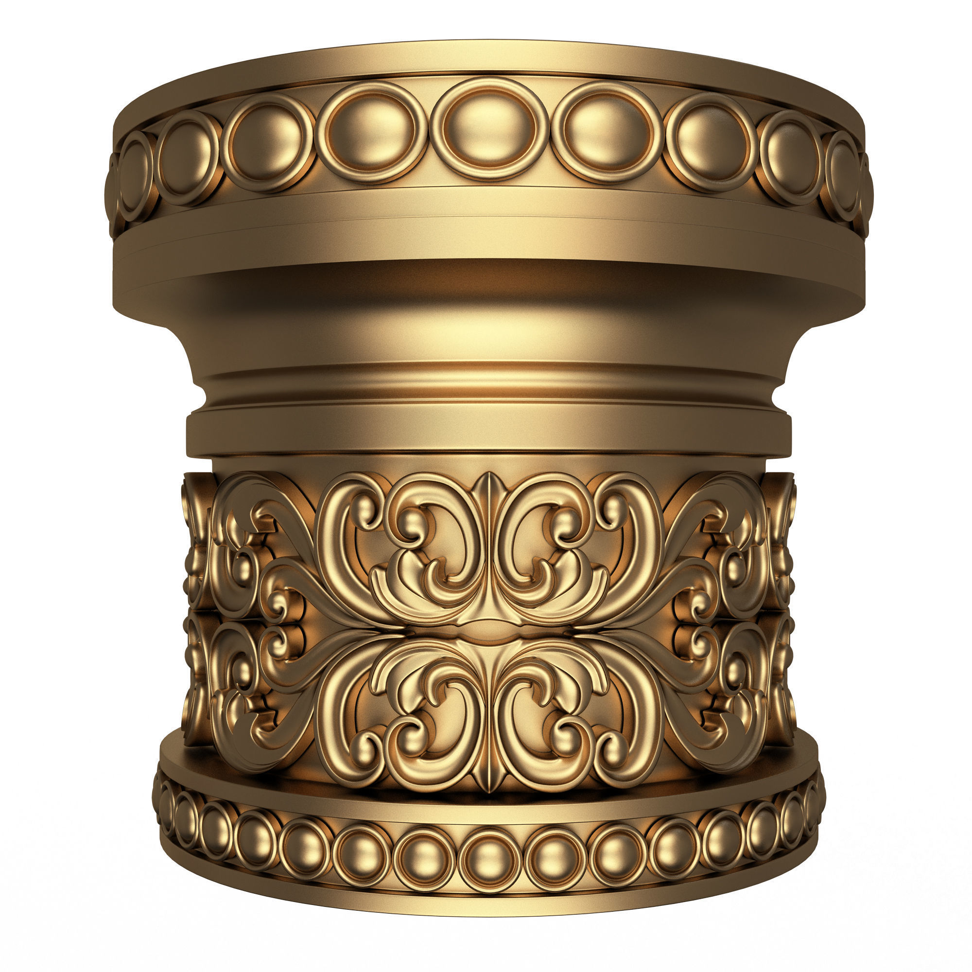 Collection of Capitals 02 Low-poly 3D model_30