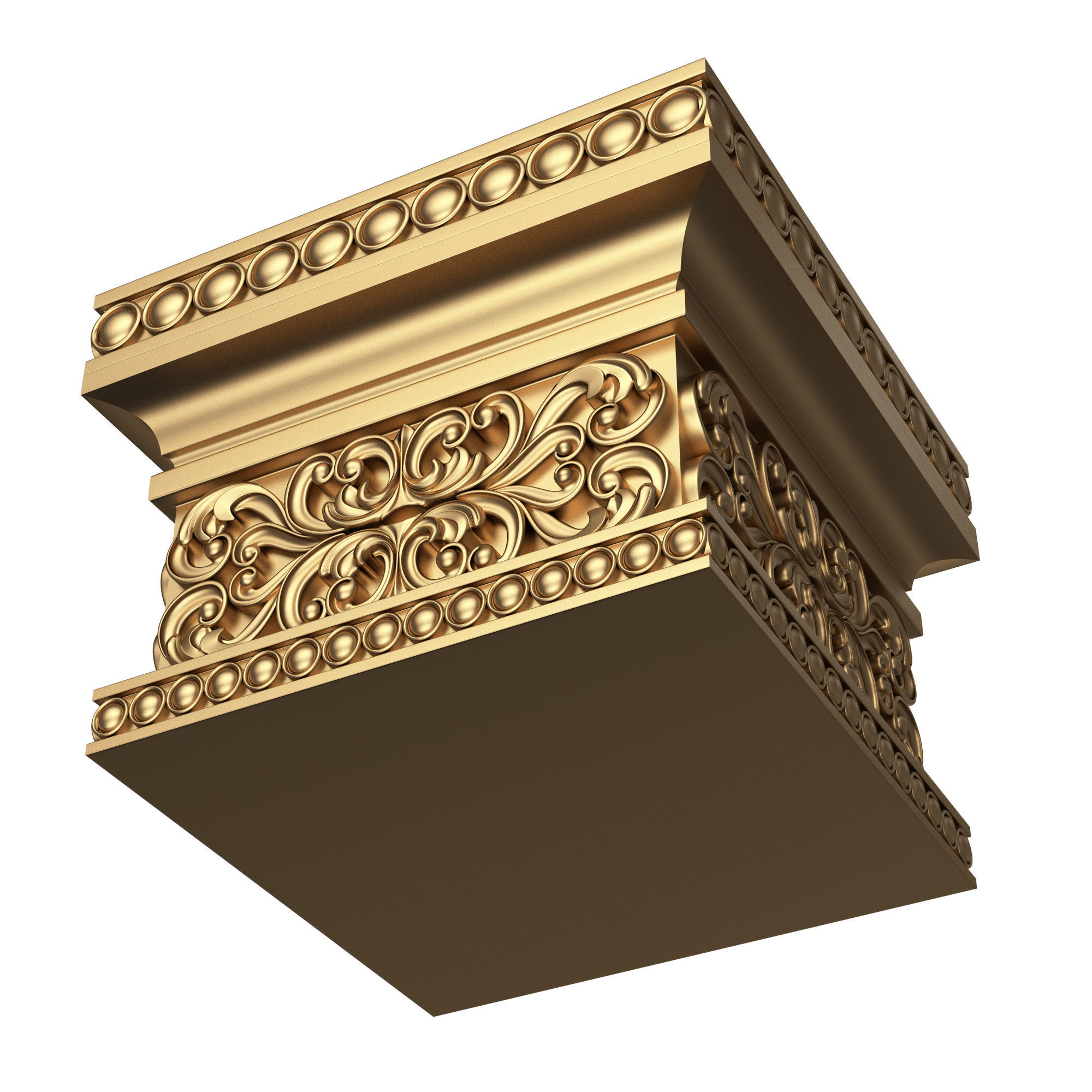 Collection of Capitals 02 Low-poly 3D model_26